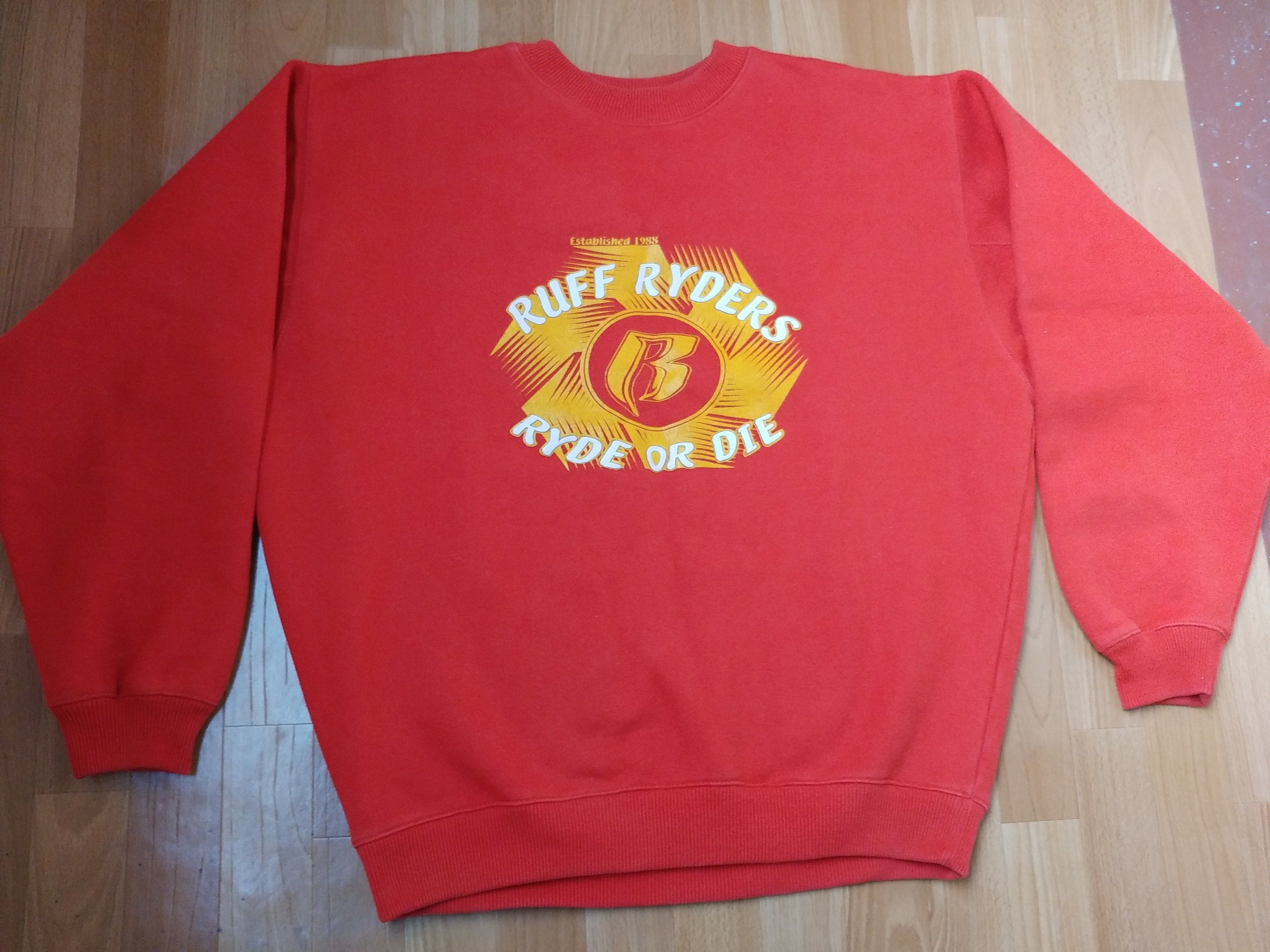 Ruff Ryders Ruff Ryders sweatshirt, orange, vintage DMX shirt size XL Size US XL / EU 56 / 4 - 4 Thumbnail