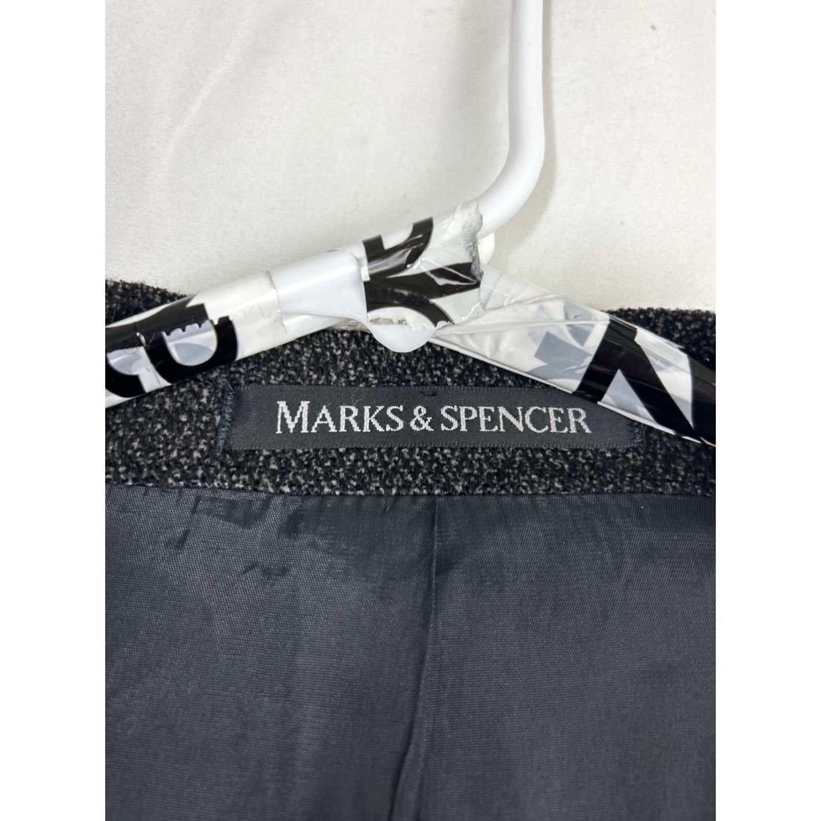 Marks & Spencer Marks & Spencer Men’s 46M Static Black Viscose Cotton Sport Coat Size US S / EU 44-46 / 1 - 6 Thumbnail