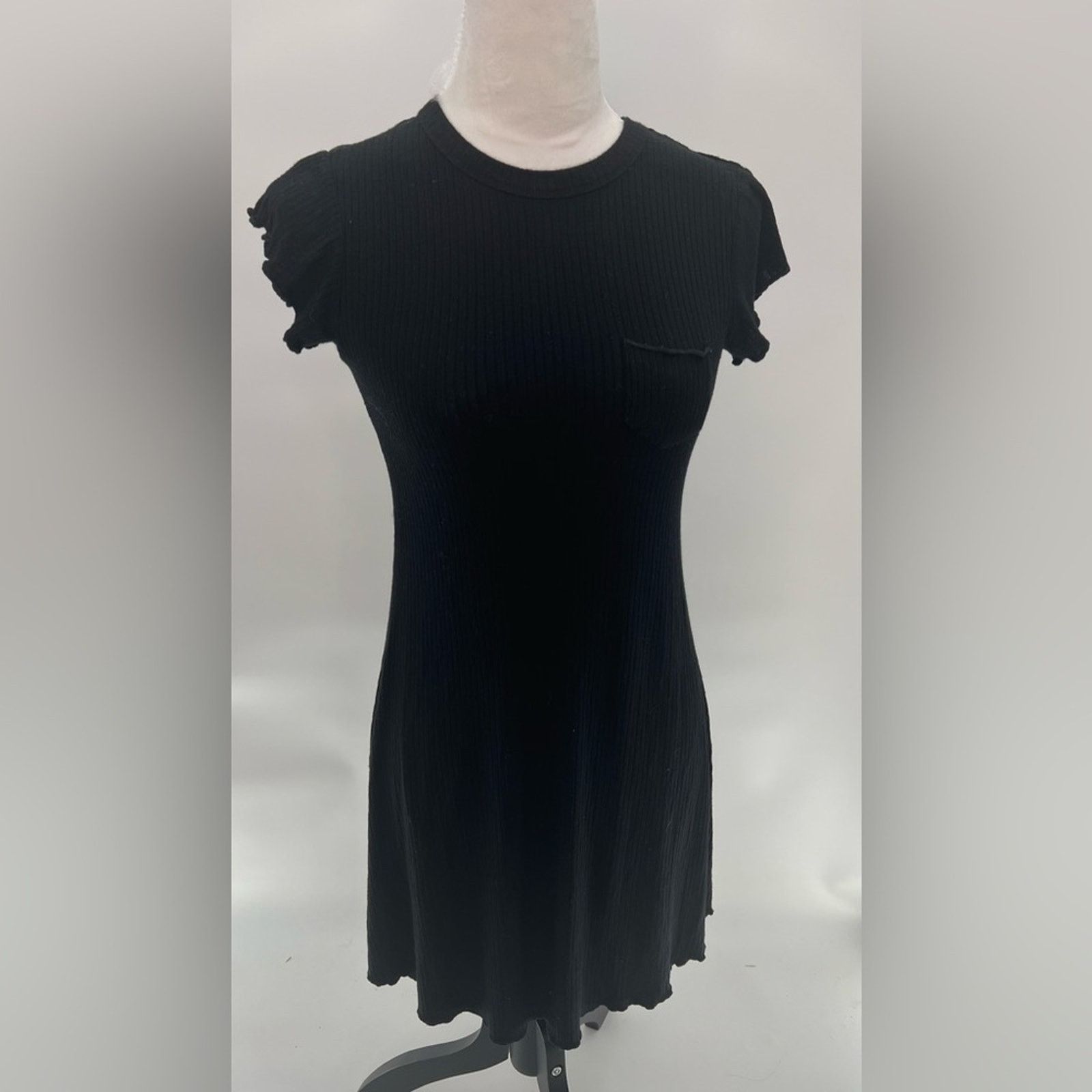 & Other Stories Urban Outfitters BDG Black Ribbed Knit Skater Dress Size S Size S / US 4 / IT 40 - 1 Thumbnail