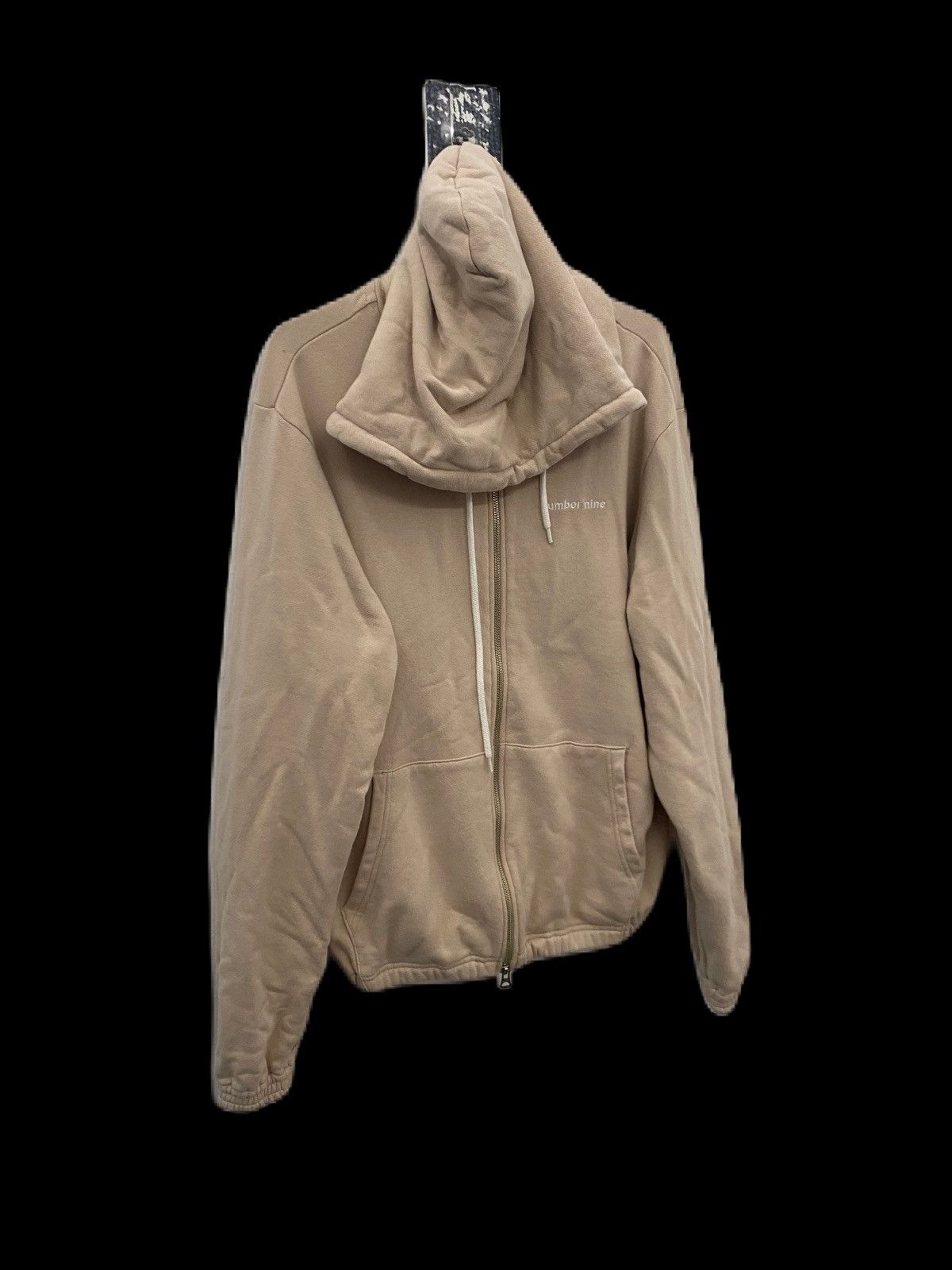 VINTAGE NUMBER NINE EMBROIDERY SPELLING ZIPPER HOODIE