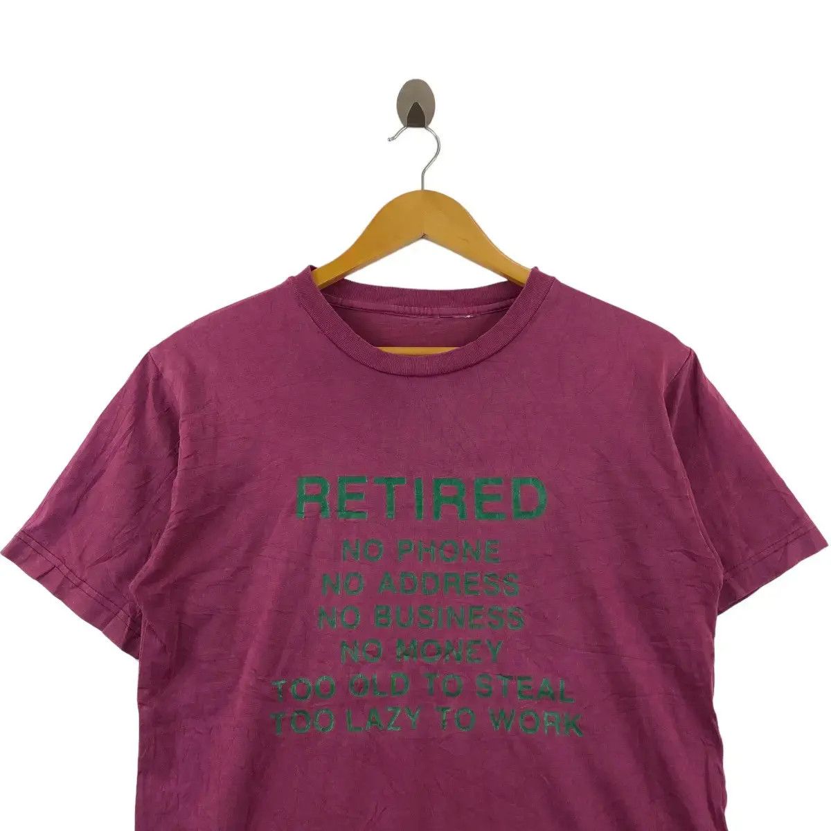 Vintage Vintage RETIRED PUNK Too Lazy To Work Too Old To Steal Tee Size US M / EU 48-50 / 2 - 2 Thumbnail