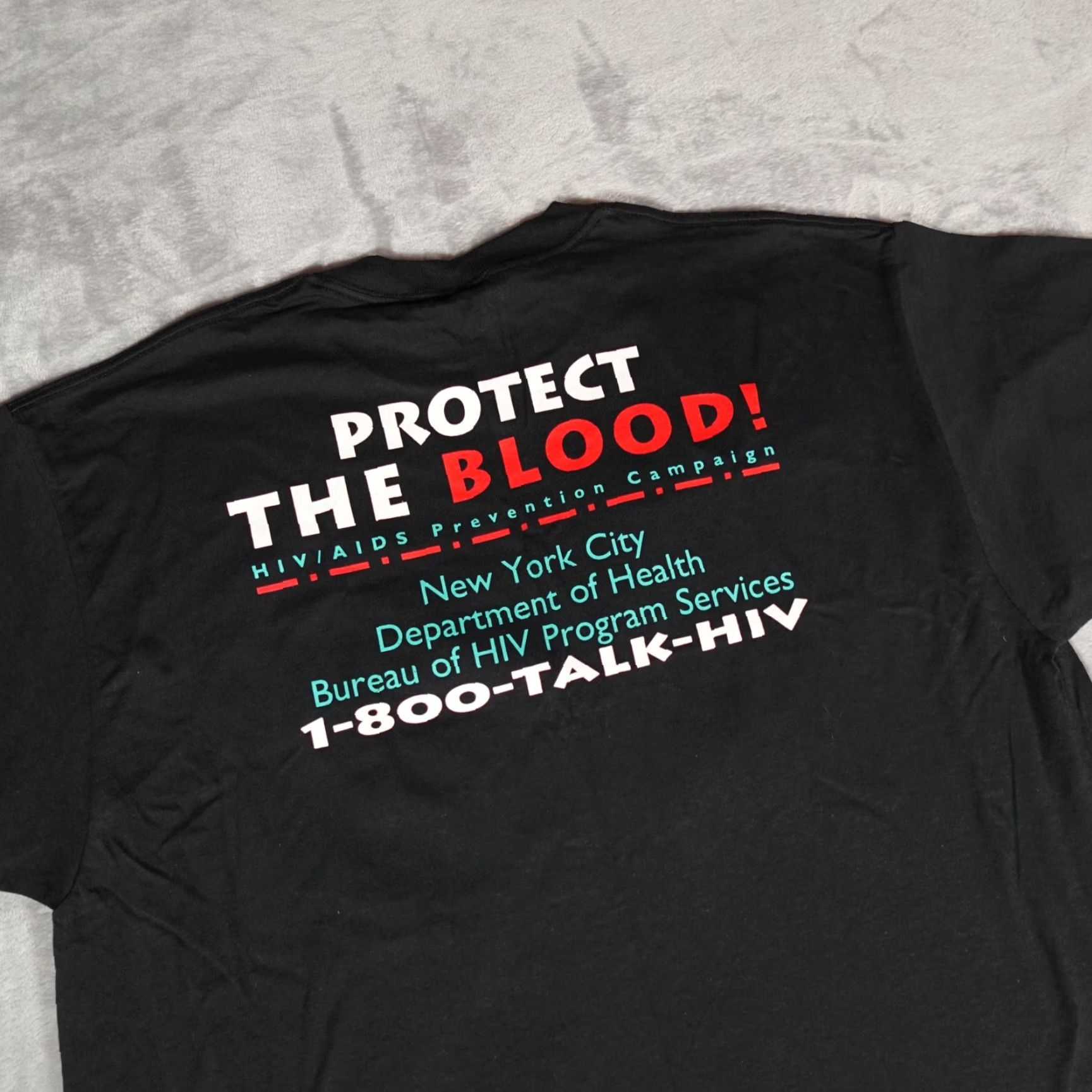 Vintage VINTAGE Umoja Sasa HIV Aids Campaign 90s Graphic Print T-Shirt Men XL Black Cotton Size US XL / EU 56 / 4 - 6 Thumbnail
