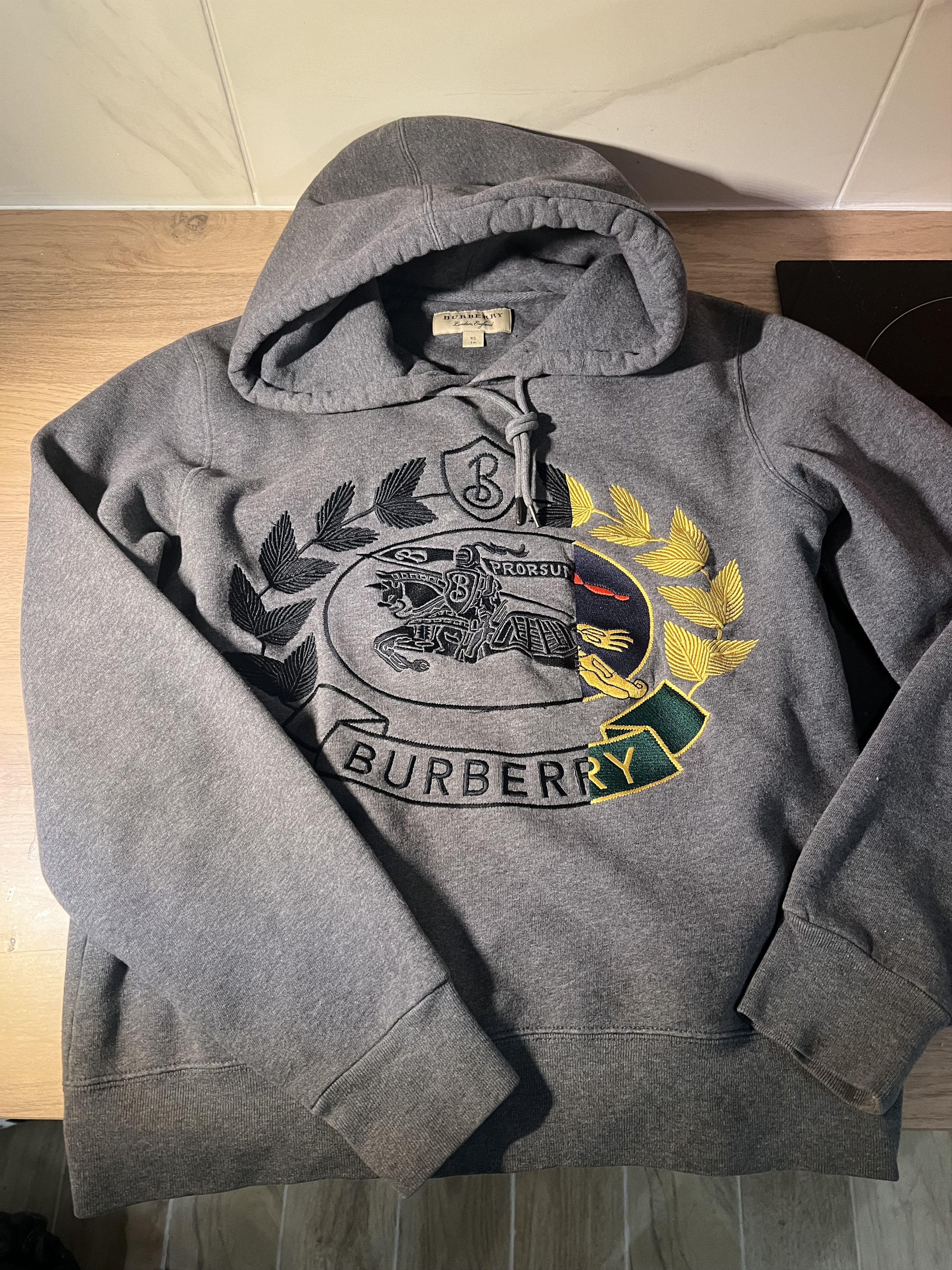 Burberry Burberry Logo Embroidered Mélange Fleece Back Cotton Size US XS / EU 42 / 0 - 2 Thumbnail