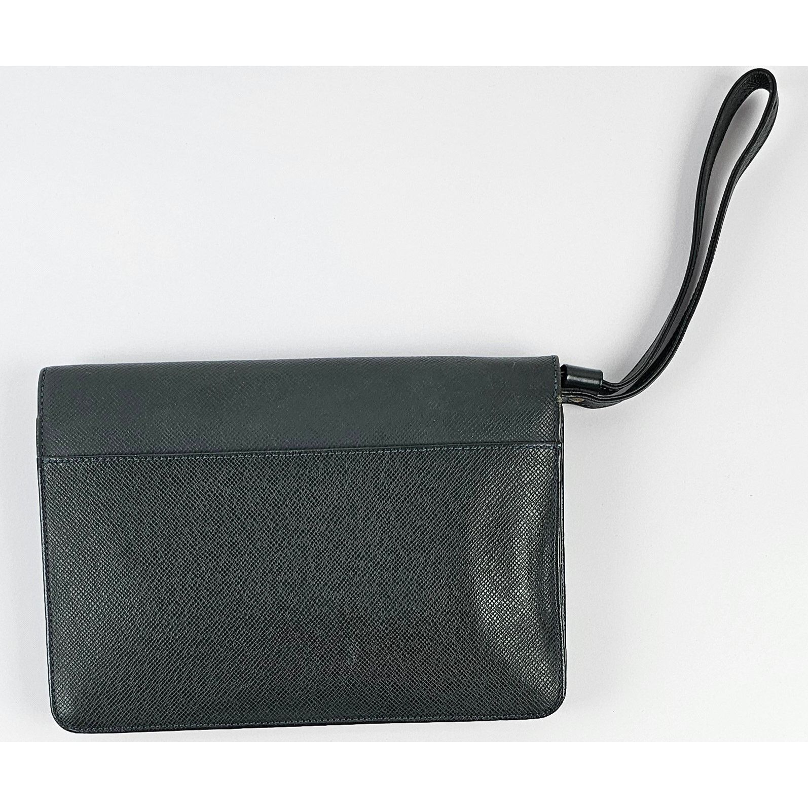 Louis Vuitton LOUIS VUITTON Pochette Clutch Bag Green Taiga Leather Size ONE SIZE - 5 Thumbnail