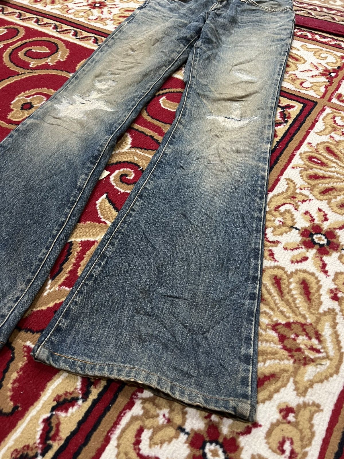 Edwin 🌈Flare Vintage Edwin Extra Extreme Distress Jean Size US 28 / EU 44 - 4 Thumbnail