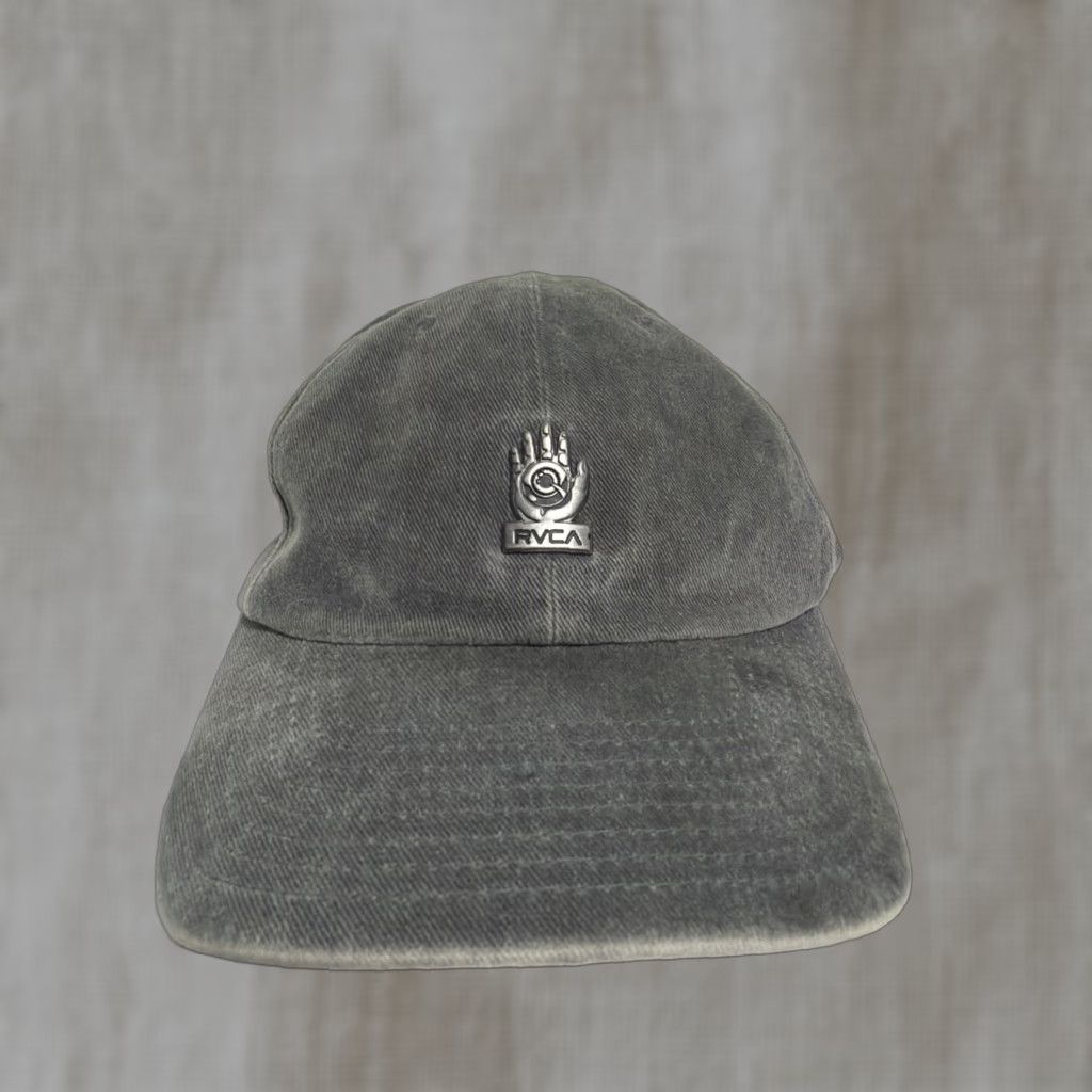 RVCA RVCA Mid Fit Strapback Baseball Hat Adjustable Gray Cotton Men One Size Cap Size ONE SIZE - 1 Thumbnail