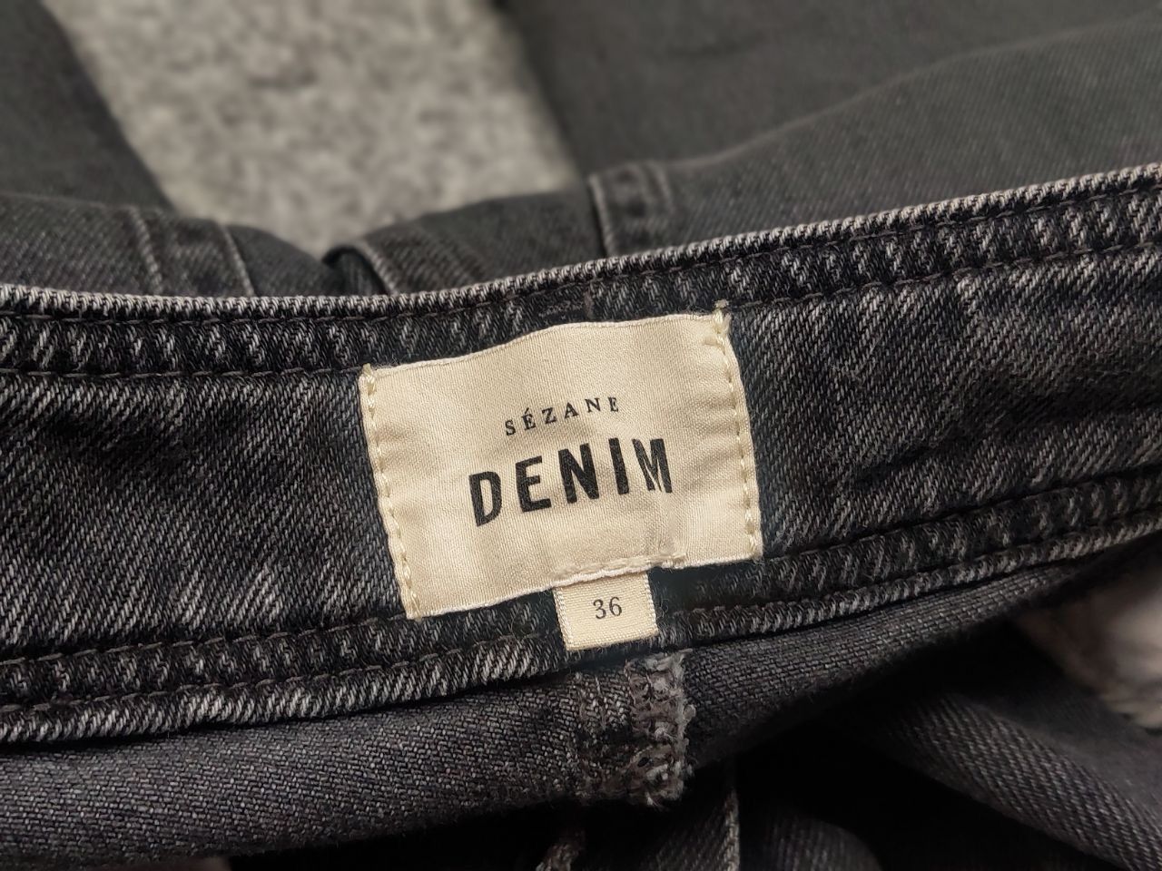 Sezane Sezane Paris Design Dark Gray Wide Leg Denim Jeans Size 36" / US 14 / IT 50 - 13 Thumbnail