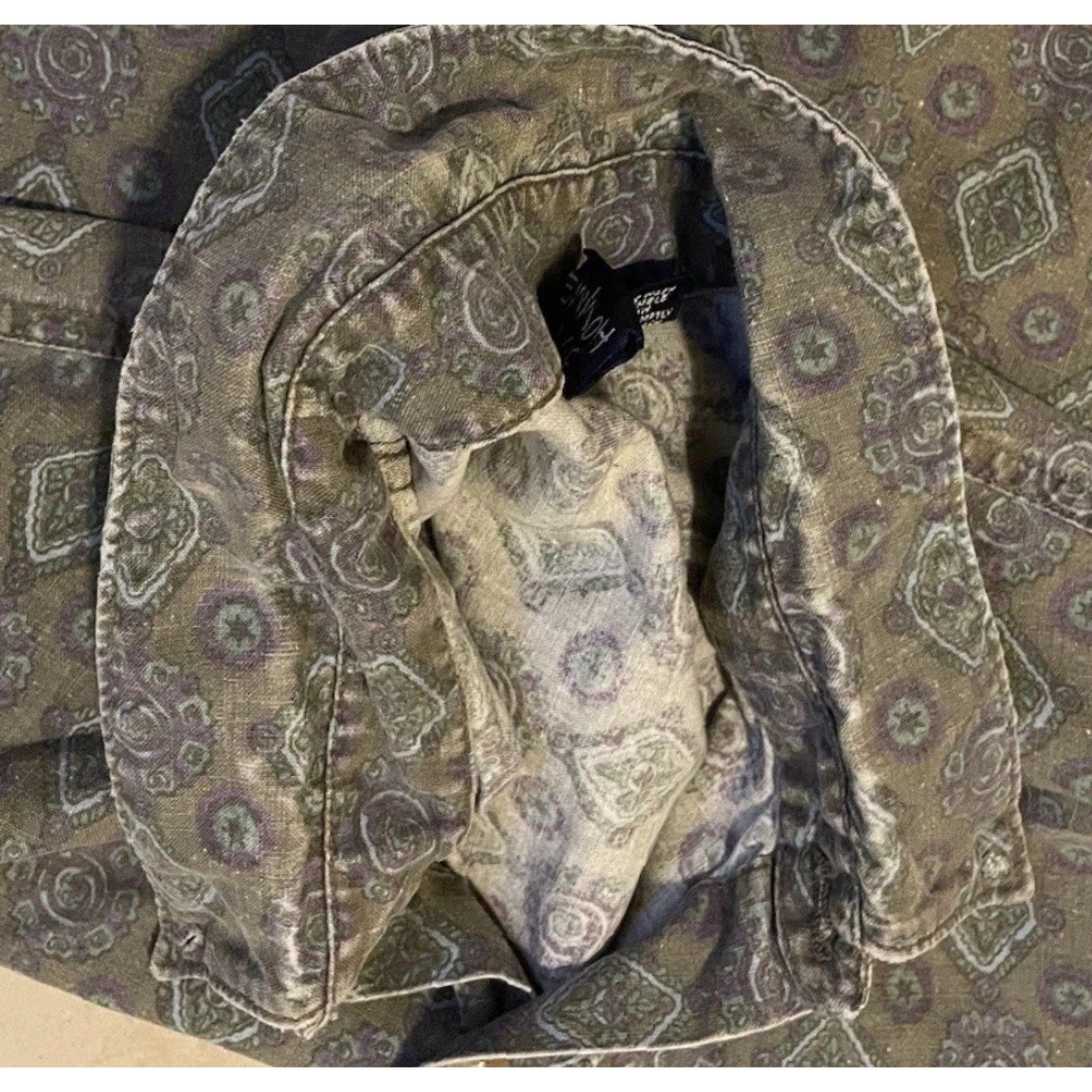 Vintage Vtg 90s Paisley Button Up Shirt L Men Green Grunge Vaporwave Surf Skate Abstract Art AOP Size US L / EU 52-54 / 3 - 3 Thumbnail