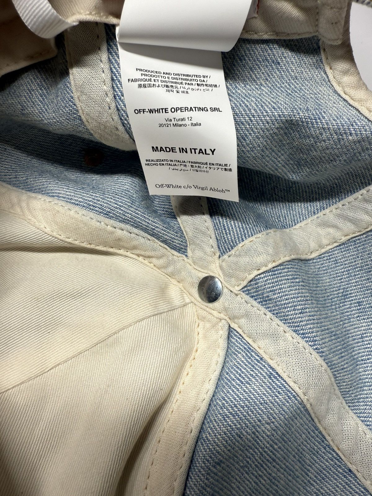 Off-White Off White - Arrows Denim Baseball Cap Size ONE SIZE - 7 Thumbnail