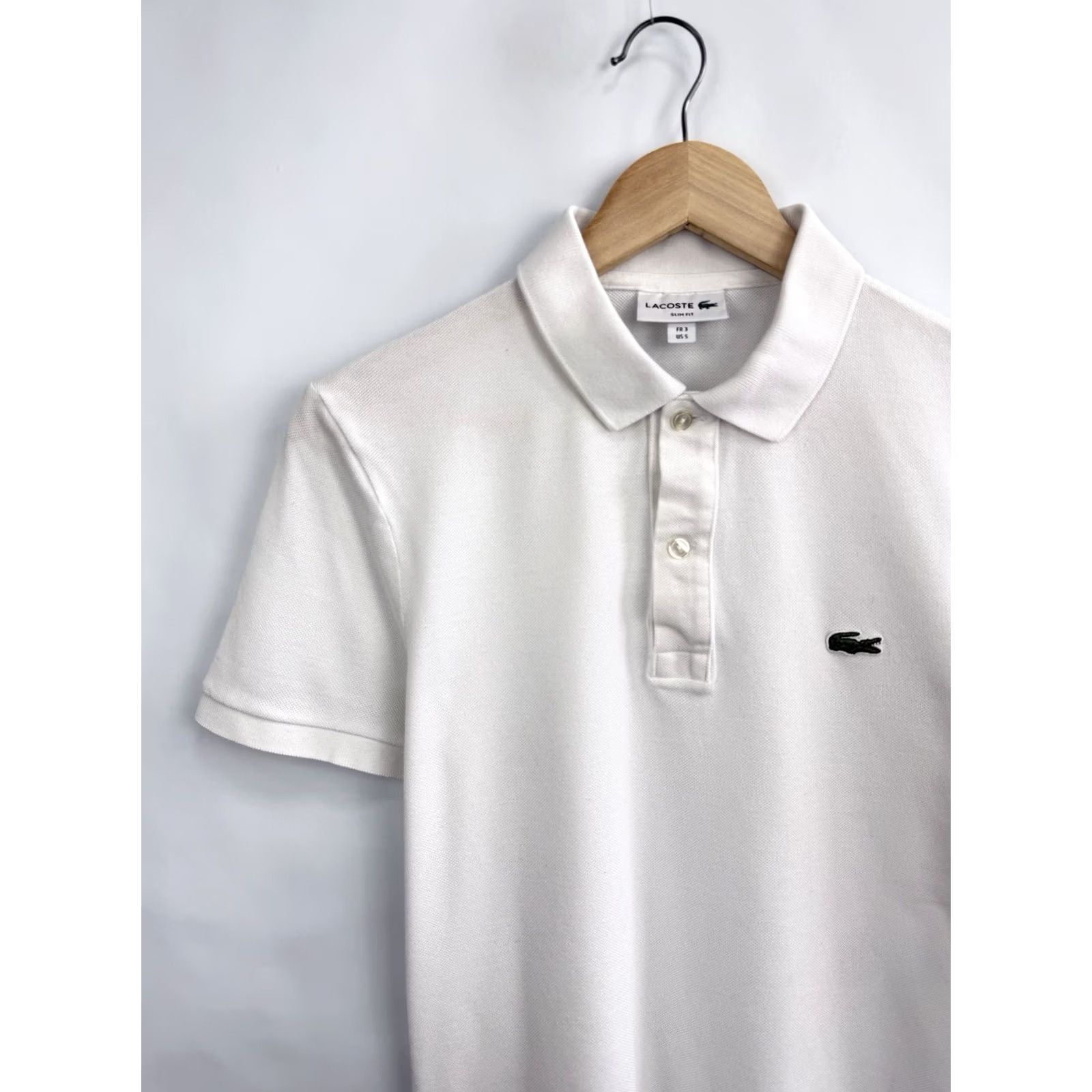 Lacoste VINTAGE Lacoste Polo Shirt Men Slim Fit Made in France Rare Retro White S Size US S / EU 44-46 / 1 - 4 Thumbnail