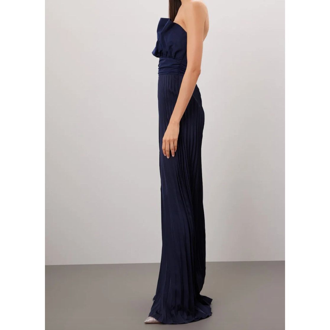 Other One 33 Social Navy Pleated Cocktail Formal Pantsuit Size 28" / US 6 / IT 42 - 2 Thumbnail