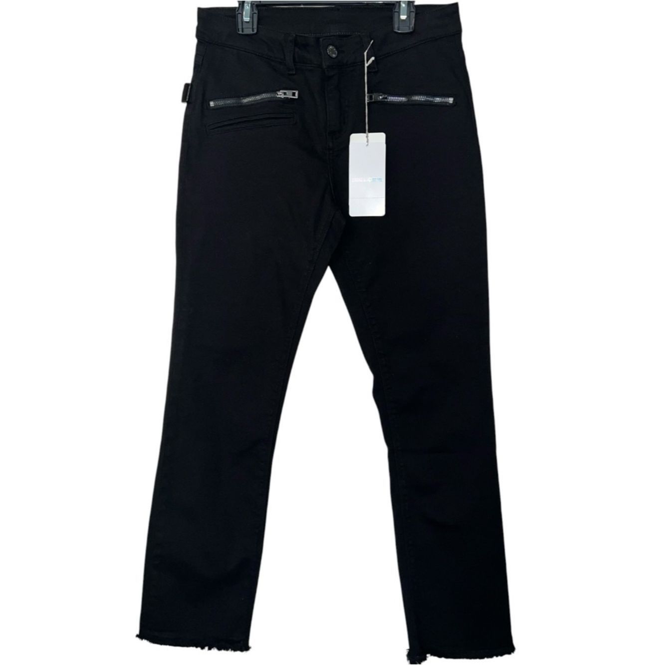 Zadig & Voltaire Zadig & Voltaire Ava Cropped Jeans Black Zip Pocket Stretch Size 26" / US 2 / IT 38 - 4 Thumbnail