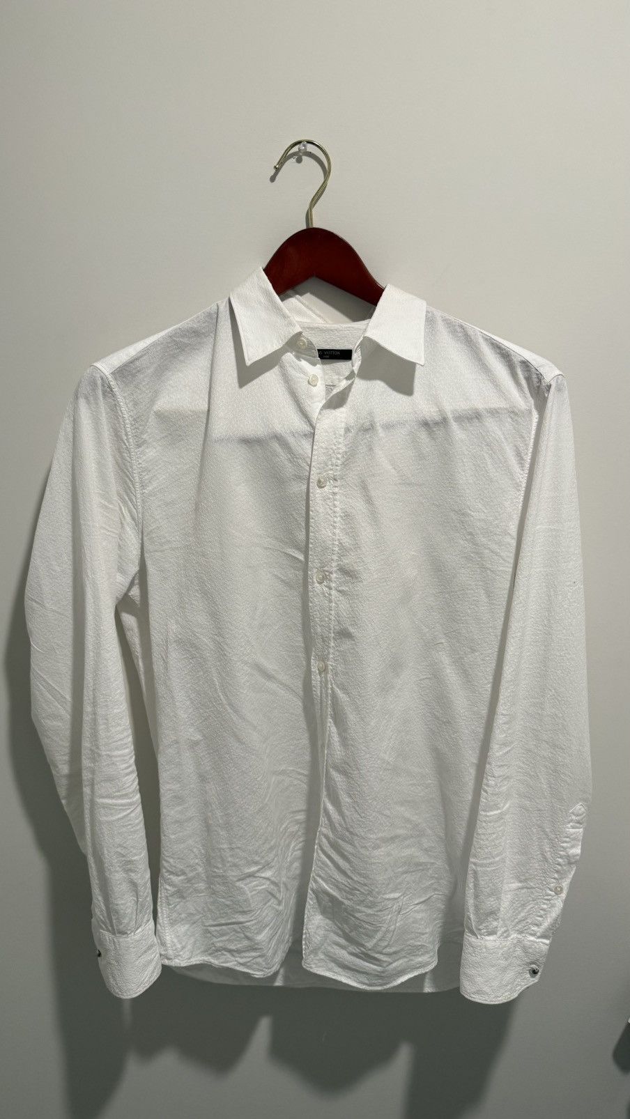 Louis Vuitton 2010 Louis Vuitton Micro LV Monogram White Dress Shirt Size US L / EU 52-54 / 3 - 1 Thumbnail