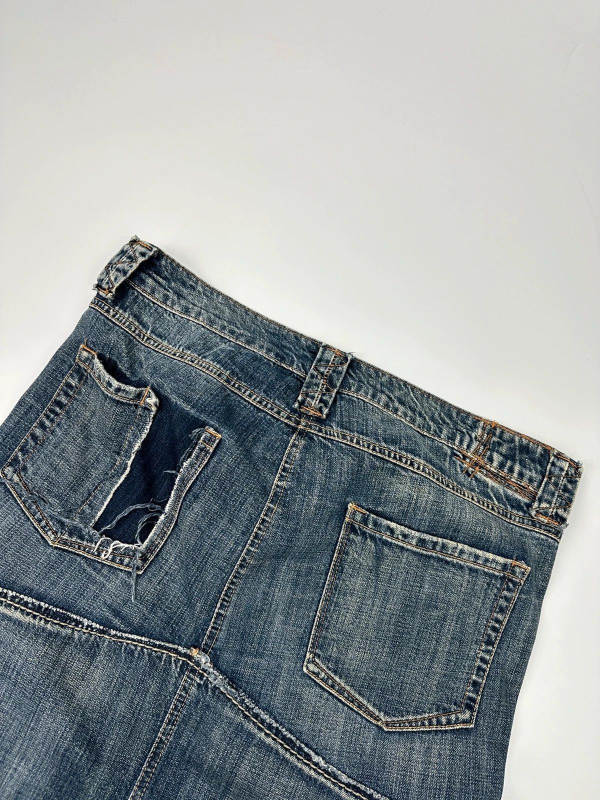Marithe + Francois Girbaud Marithé + Francois Girbaud SS2001 Denim Destroy Skirt Size 27" / US 4 / IT 40 - 10 Thumbnail