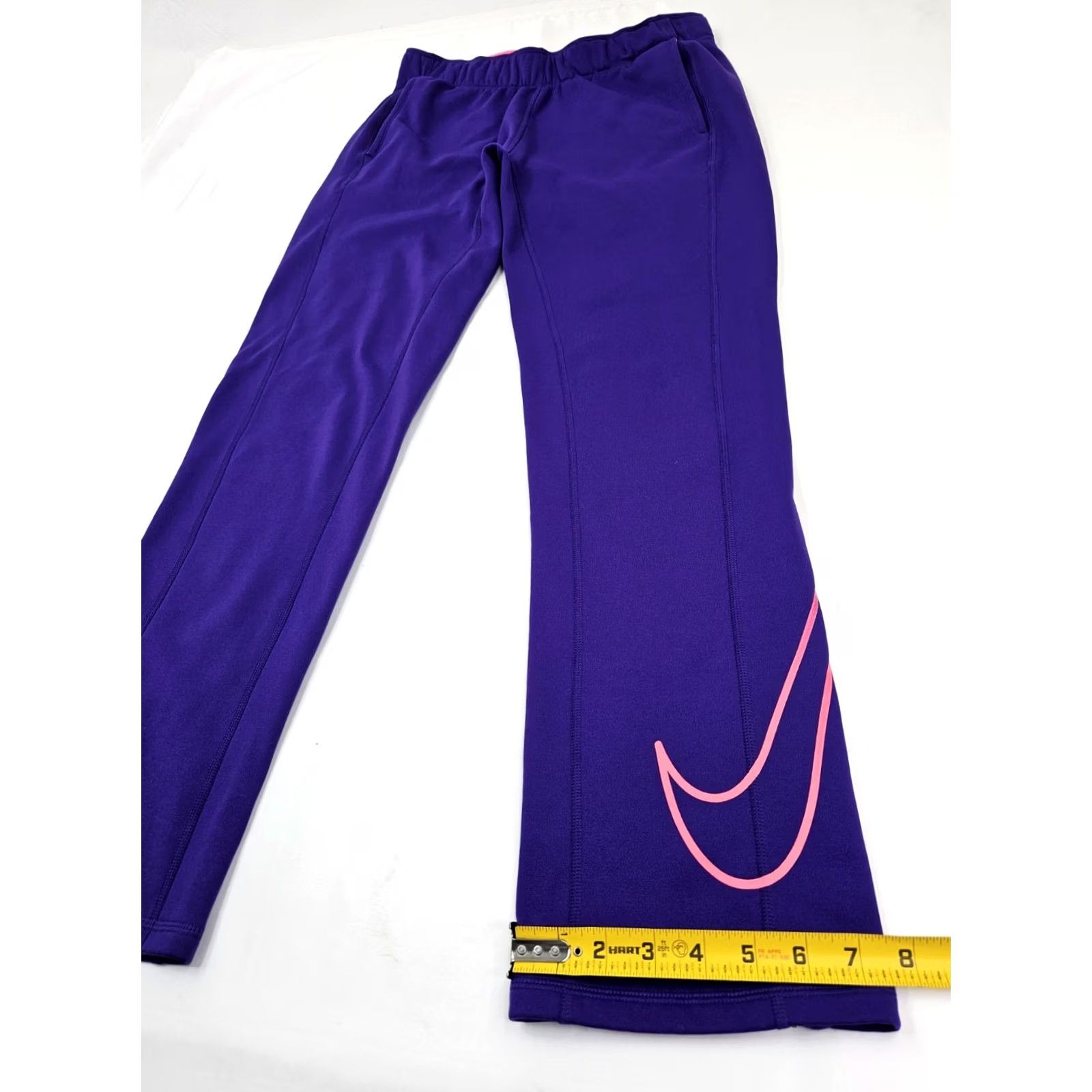 Nike VINTAGE Nike Therma-Fit Sweatpants Women M Purple 30x30 Activewear Nike Therma-Fit Sweatpants Women M Purple 90s Sports Logo Size 32" / US 10 / IT 46 - 3 Thumbnail