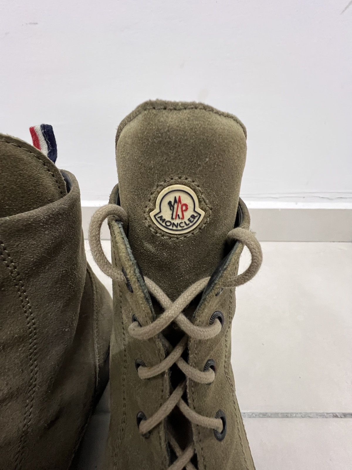 Moncler Moncler Combat Boots in Olive Green Suede Size US 9 / EU 42 - 8 Thumbnail