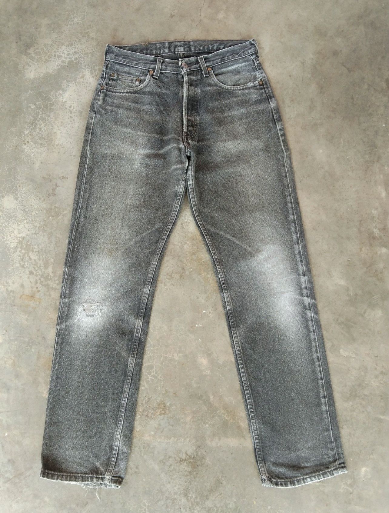 image of Levis x Levis Vintage Clothing 90's Vintage Levi's 501 Faded Black Distressed Jeans 30X32, Men's