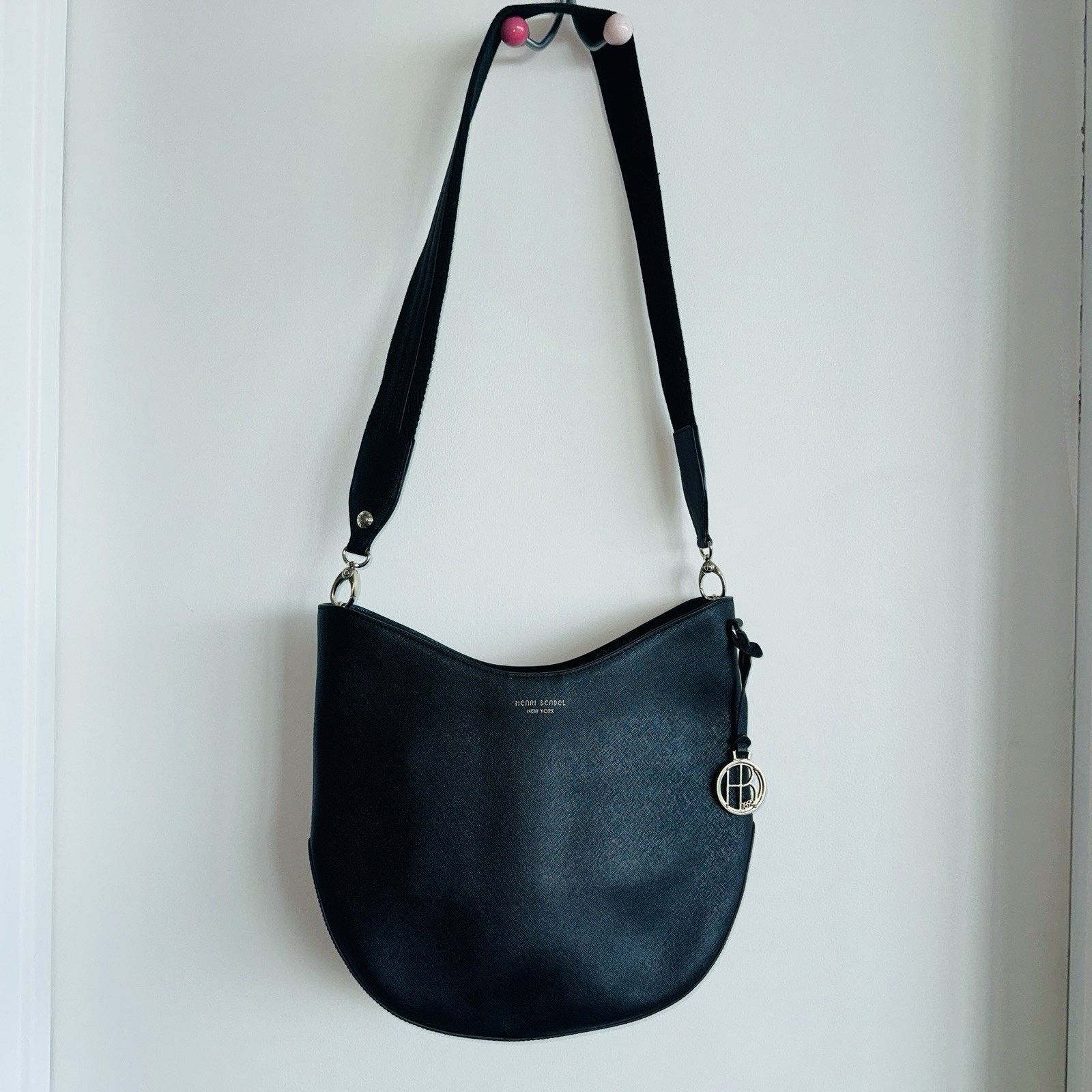 Henri Bendel Henri Bendel West 57th Hobo Crossbody Bag Handbag Black Size ONE SIZE - 8 Thumbnail