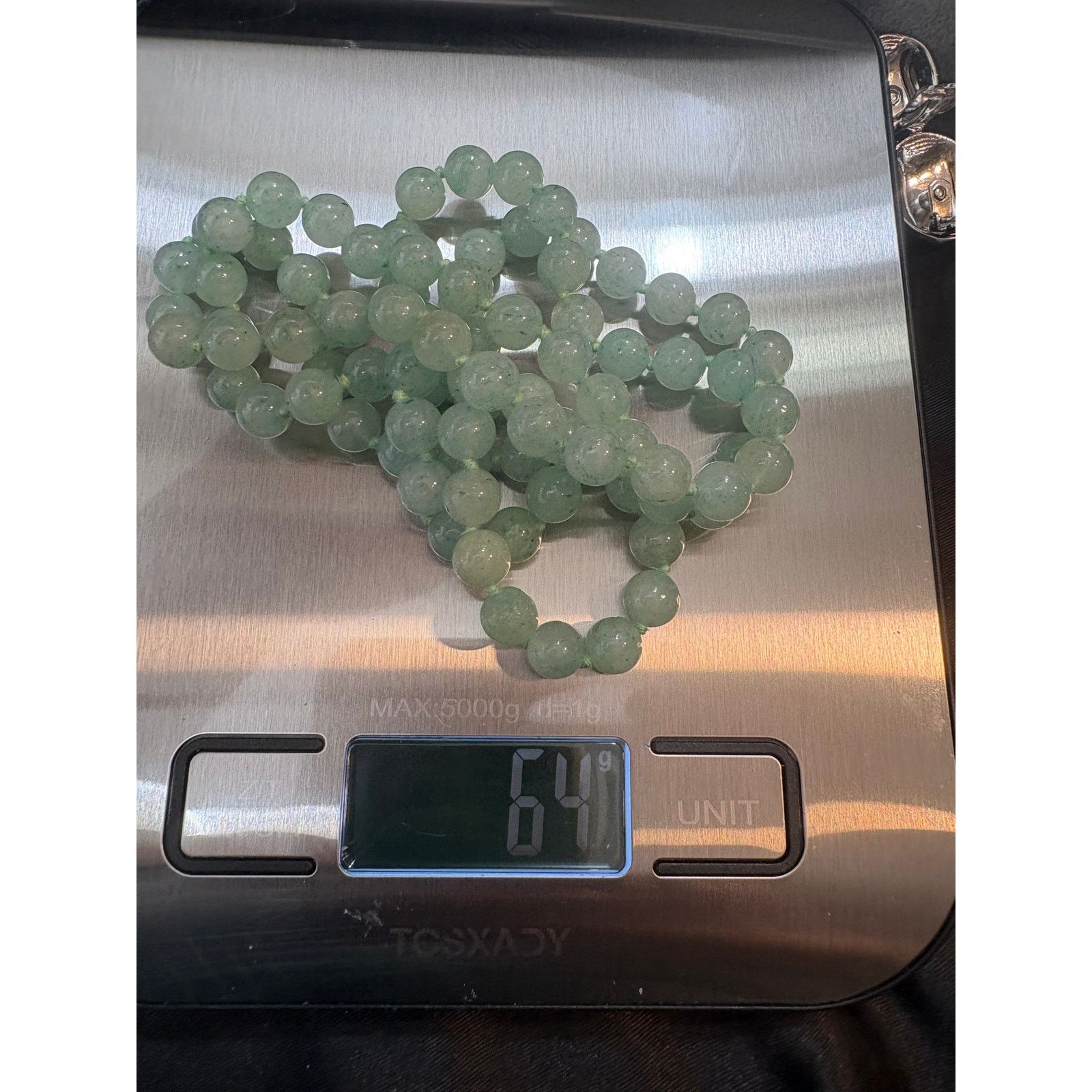 Other Vintage Pale Green Jade Bead Necklace Silk Knotted 30" Size ONE SIZE - 7 Thumbnail