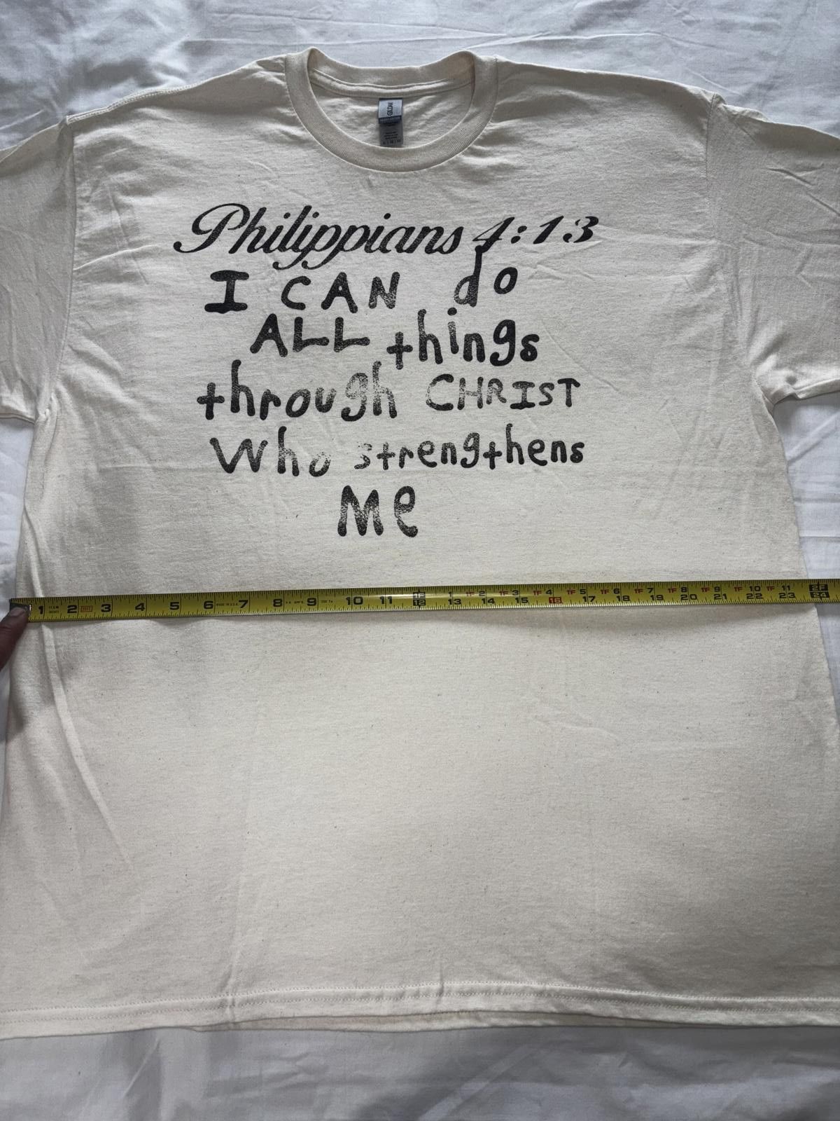Gildan Philippians 4:13 Inspirational Graphic T-Shirt Size US XL / EU 56 / 4 - 6 Thumbnail