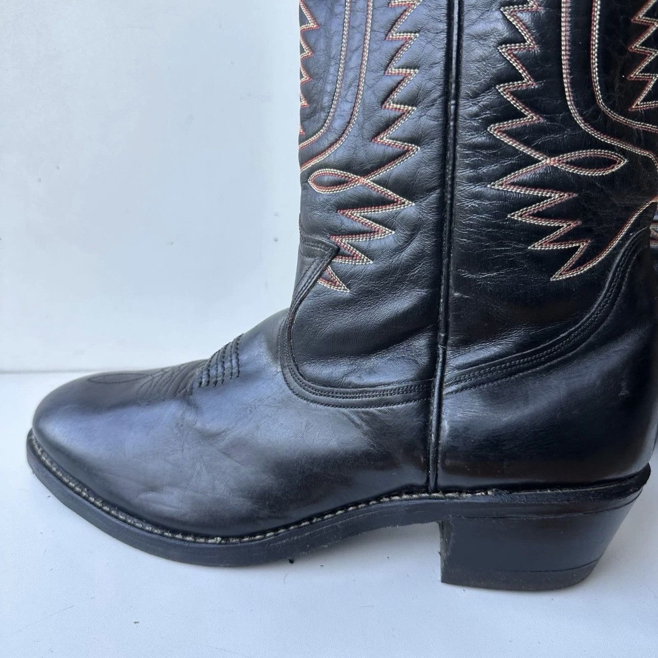 Other Tufgum Vintage Unisex Western Cowboy Boots Leather Size 11 Size US 11 / EU 44 - 6 Thumbnail