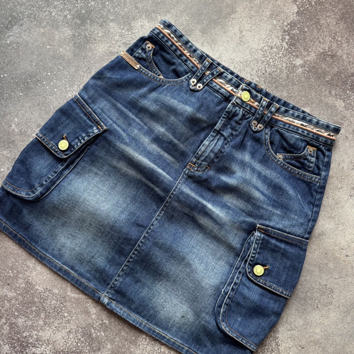 Dolce & Gabbana D&G Dolce & Gabbana Vintage Cargo Denim Skirt Size 27" / US 4 / IT 40 - 2 Thumbnail