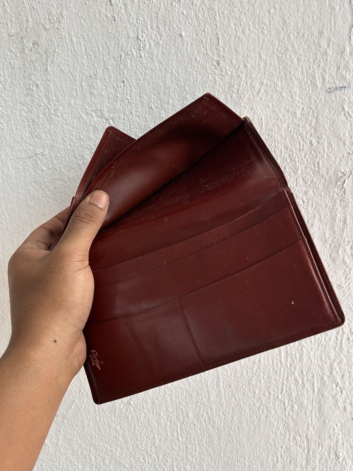 Cartier Leather bifold wallet brown Size ONE SIZE - 4 Thumbnail
