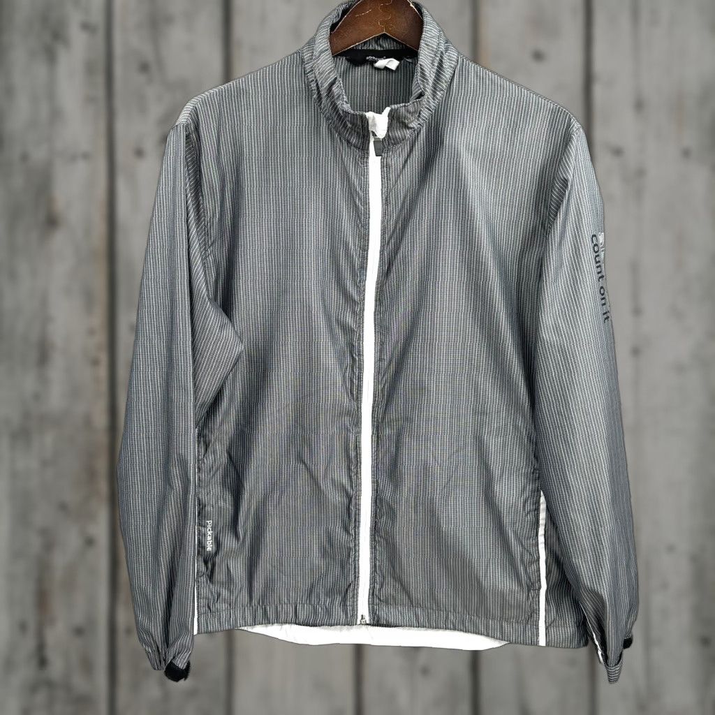 Vintage ABACUS Windbreaker Jacket Mens S Gray Packable Golf Casual Read Size US S / EU 44-46 / 1 - 1 Thumbnail