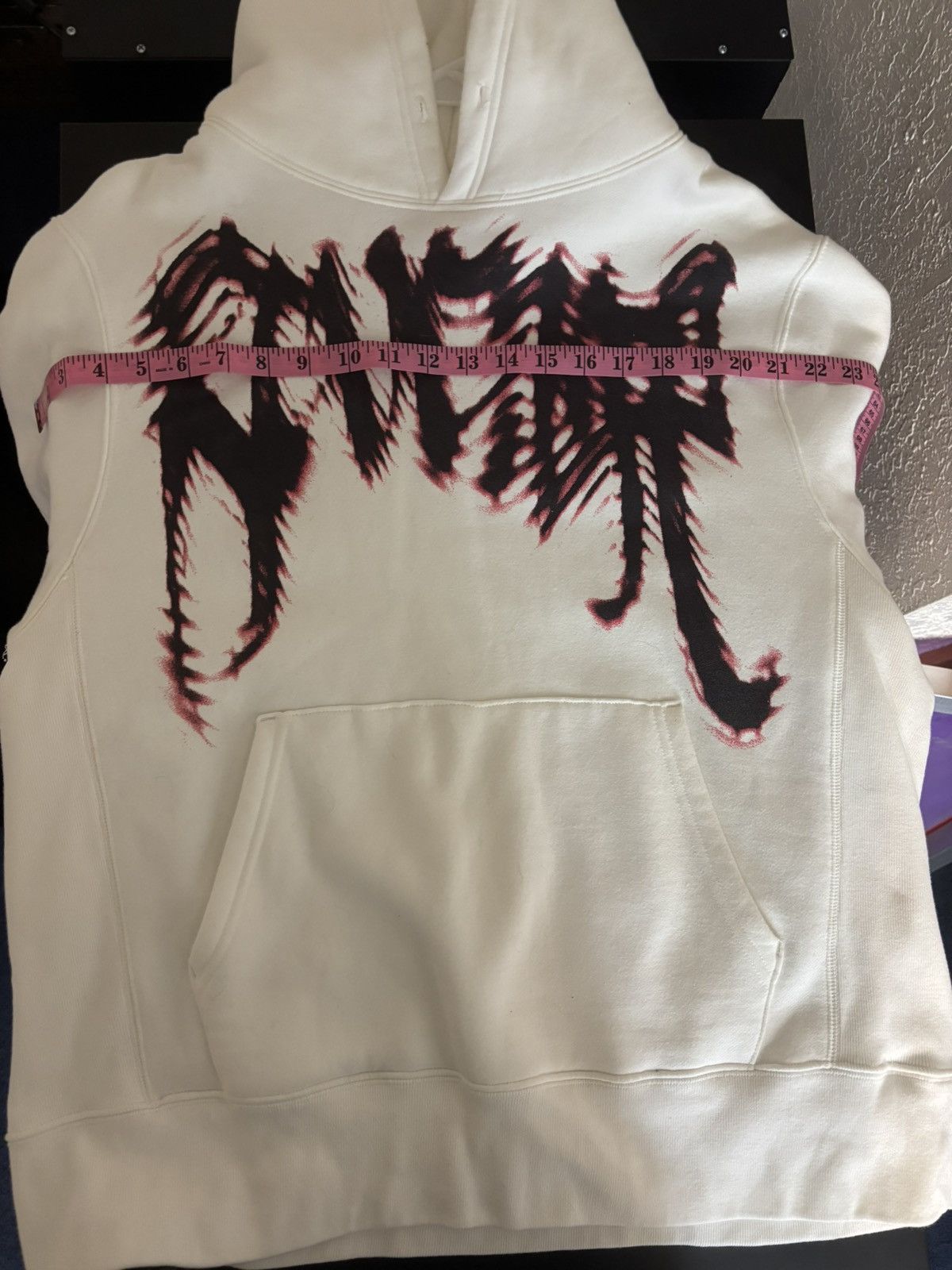 Revenge REVENGE WINDOW HOODIE CREAM/RED Size US XL / EU 56 / 4 - 4 Thumbnail