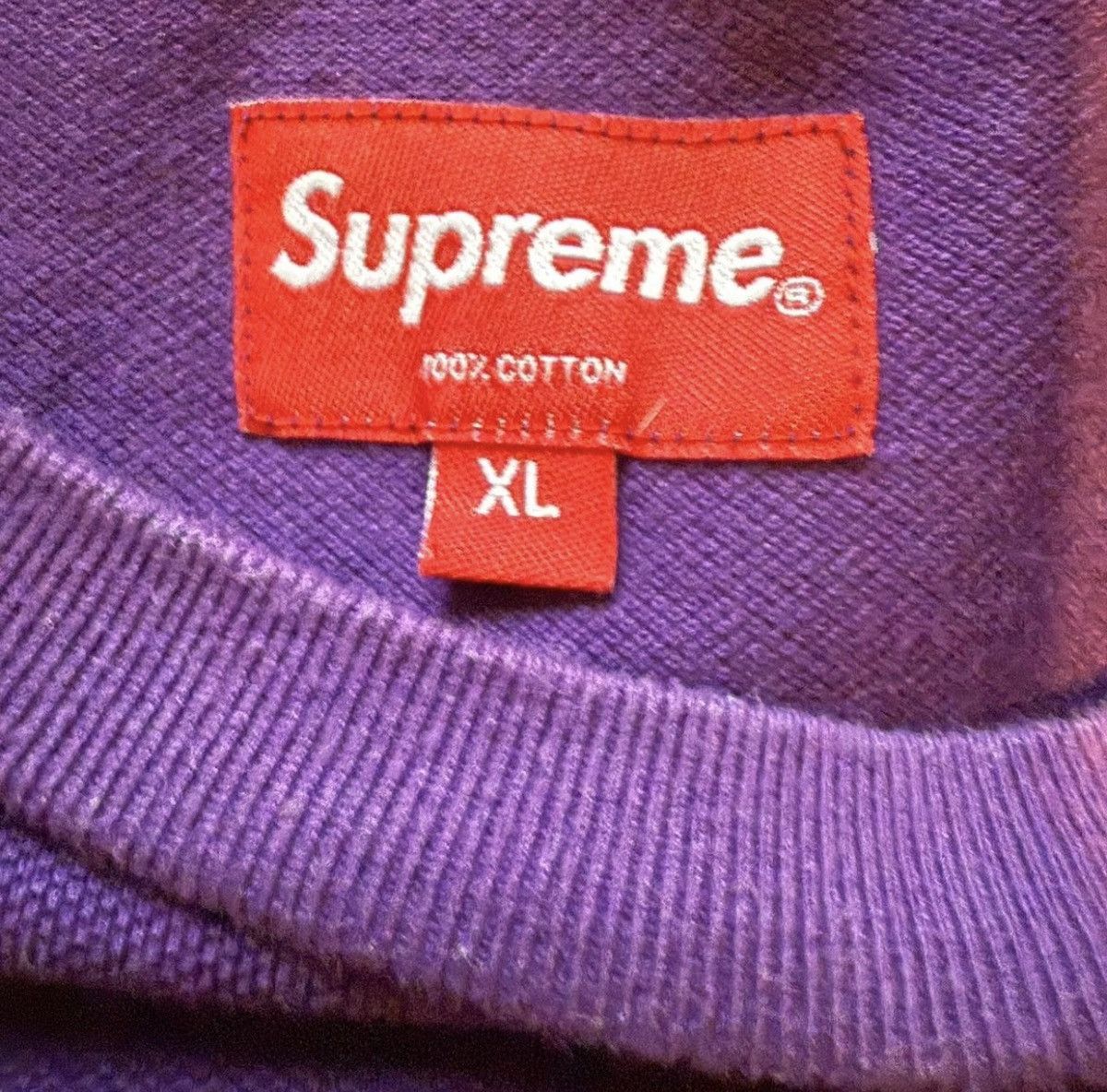 Supreme SS19 supreme small logo tee in purple. Size US XL / EU 56 / 4 - 3 Thumbnail