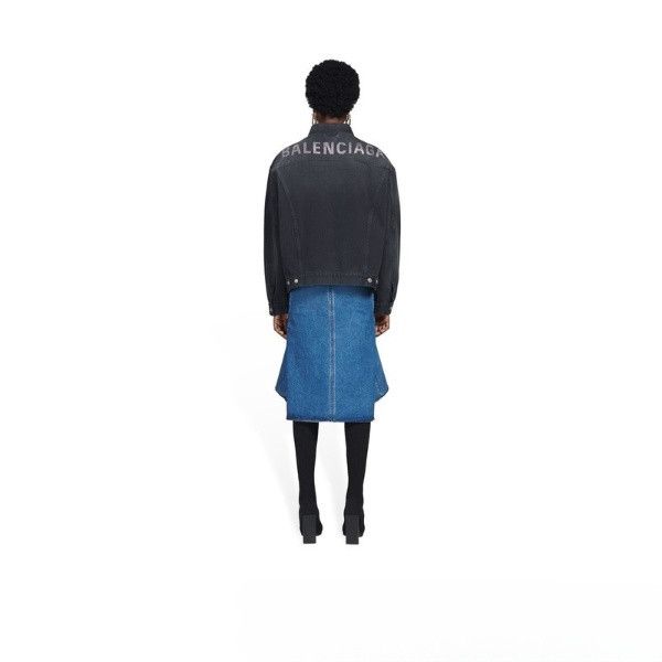 Balenciaga o1tr1nto0526 Strass Logo Jacket in Black Size XL / US 12-14 / IT 48-50 - 3 Thumbnail
