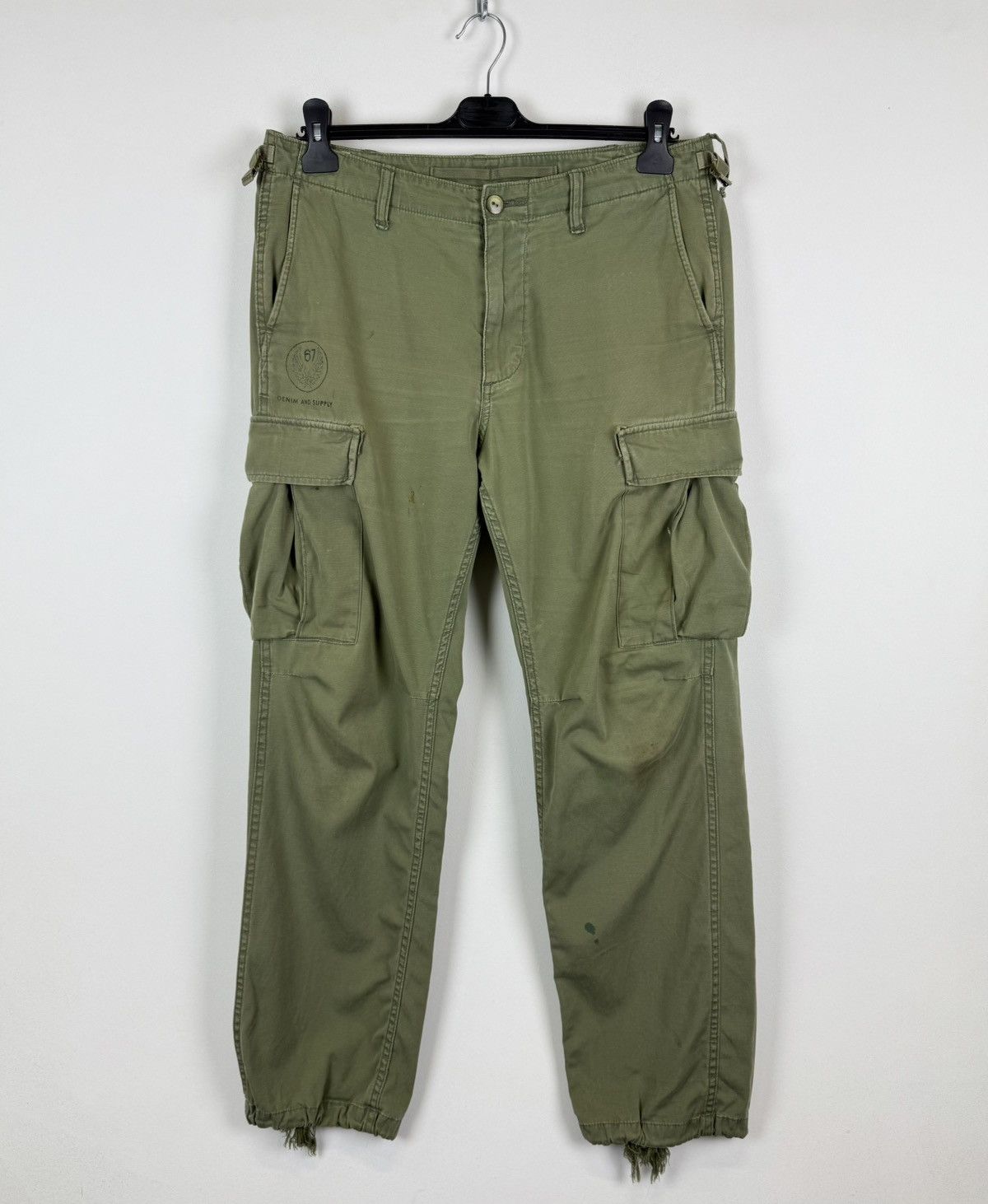 Denim & Supply Ralph Lauren Denim & Supply Ralph Lauren Cargo Pants Khaki Green US Army Size US 33 - 1 Thumbnail