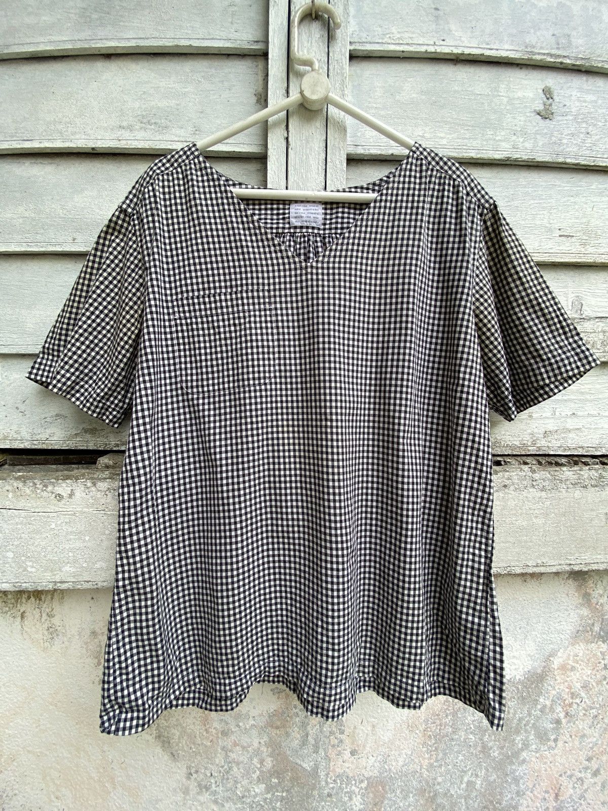 Comme des Garcons × Rei Kawakubo Comme Des Garcon AD 2010 V Neck Plaid Shirt Size US M / EU 48-50 / 2 - 1 Thumbnail