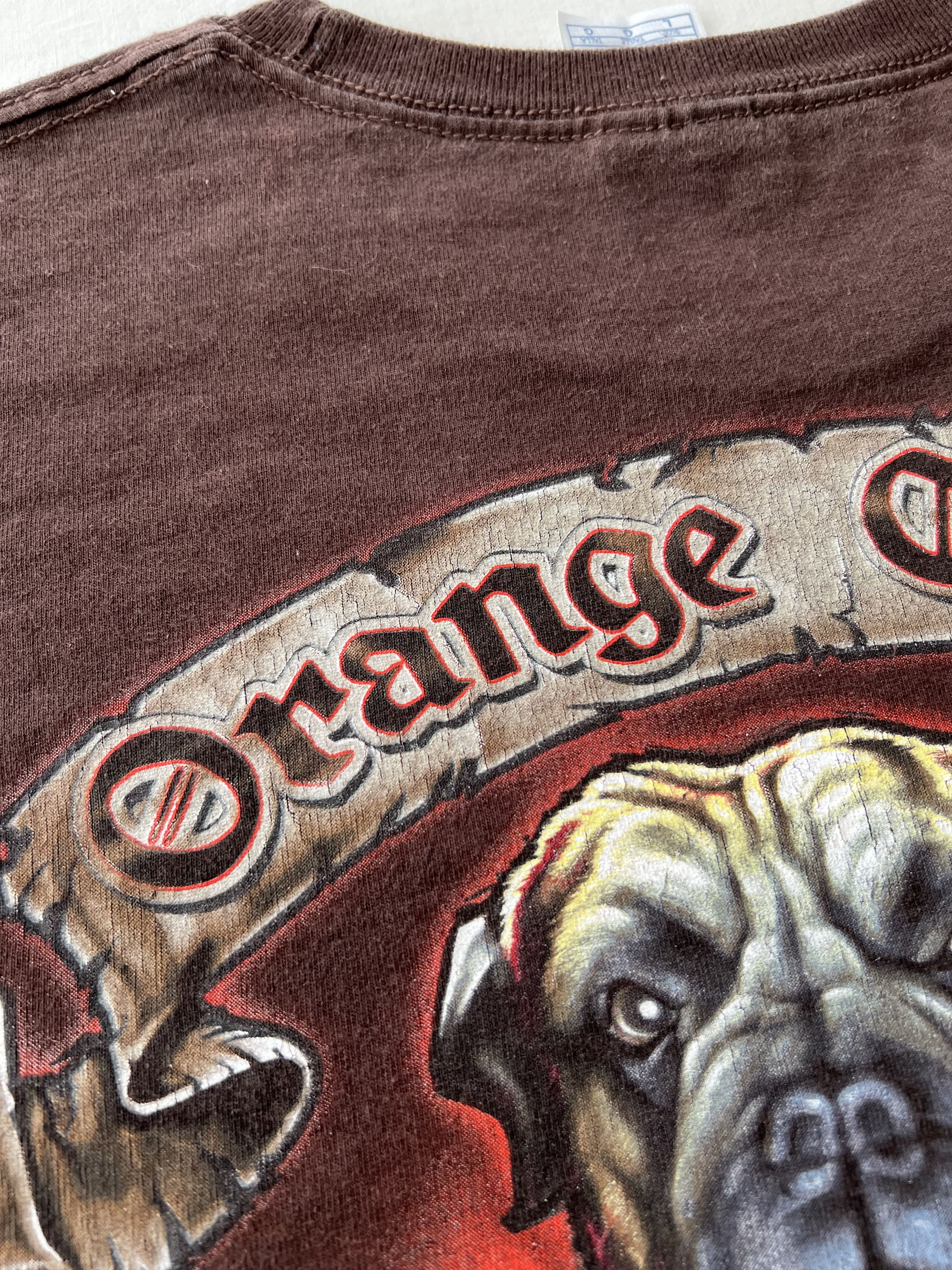 Vintage Vintage 2000s Orange Country Choppers Bulldog Long Sleeve Size US L / EU 52-54 / 3 - 15 Thumbnail