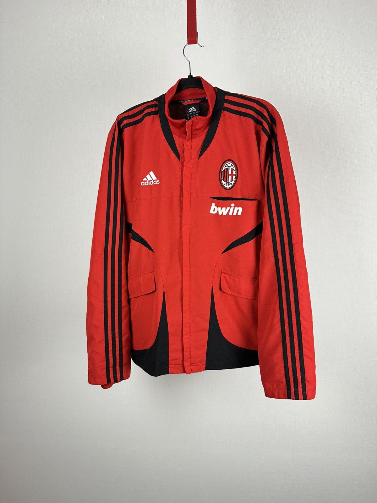 Adidas Adidas AC Milan Track 2007-08 Rare Red Soccer Jacket Size M Size US M / EU 48-50 / 2 - 9 Thumbnail