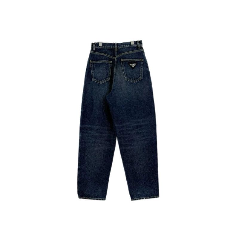 Prada Prada Blue washed triangle jeans 2502-Nextarrow Size US 27 - 2 Thumbnail