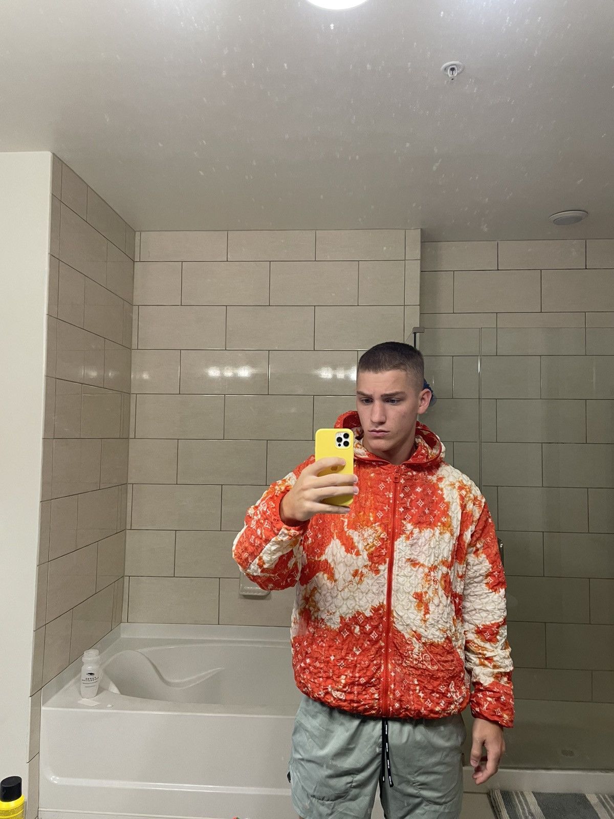 Louis Vuitton Louis Vuitton Orange Bleached Bandana Monogram Jacket Size US M / EU 48-50 / 2 - 14 Thumbnail