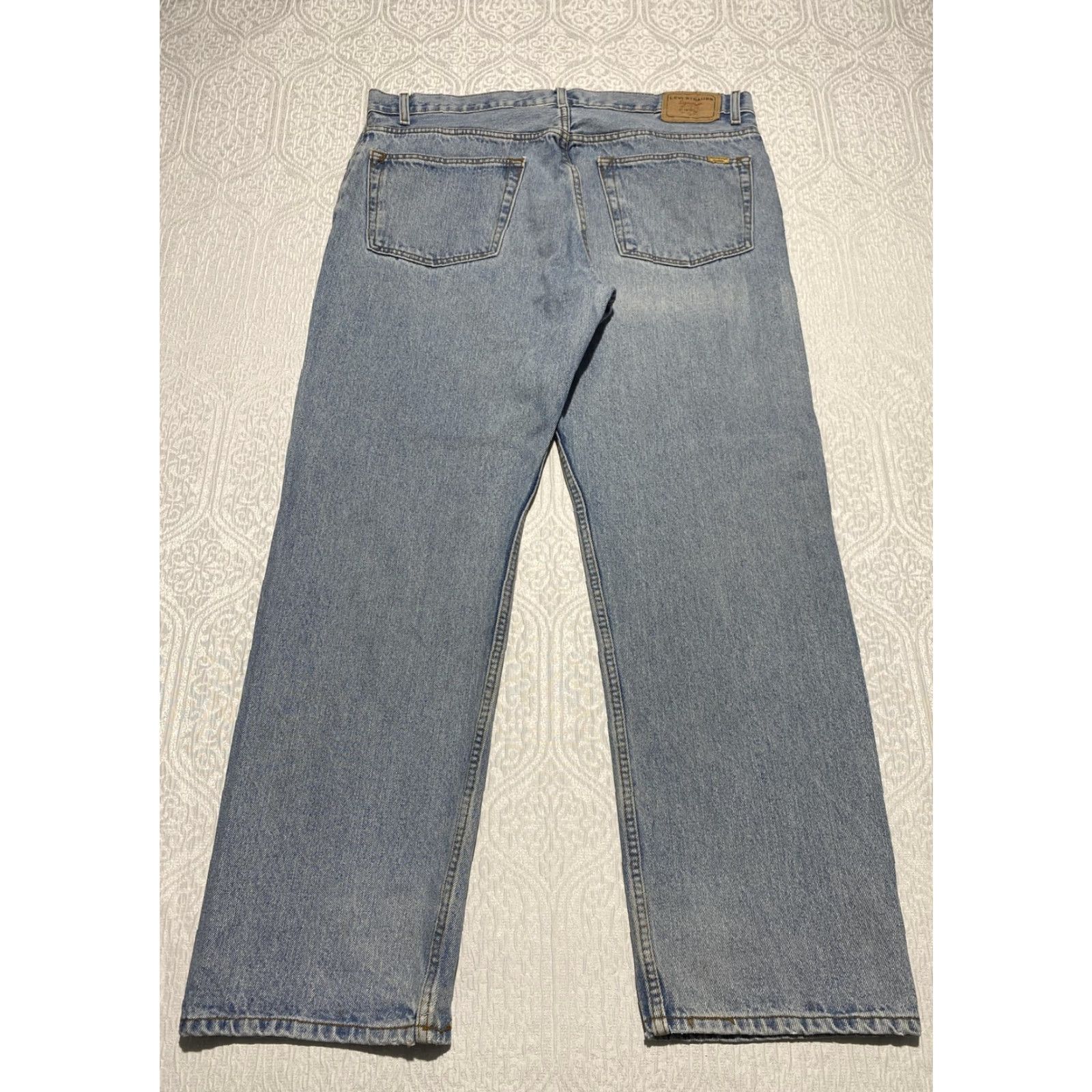 Levi's Levi Strauss Signature Jeans Mens 40x32 Regular Fit Denim Straight Leg Classic Size US 40 / EU 56 - 2 Thumbnail