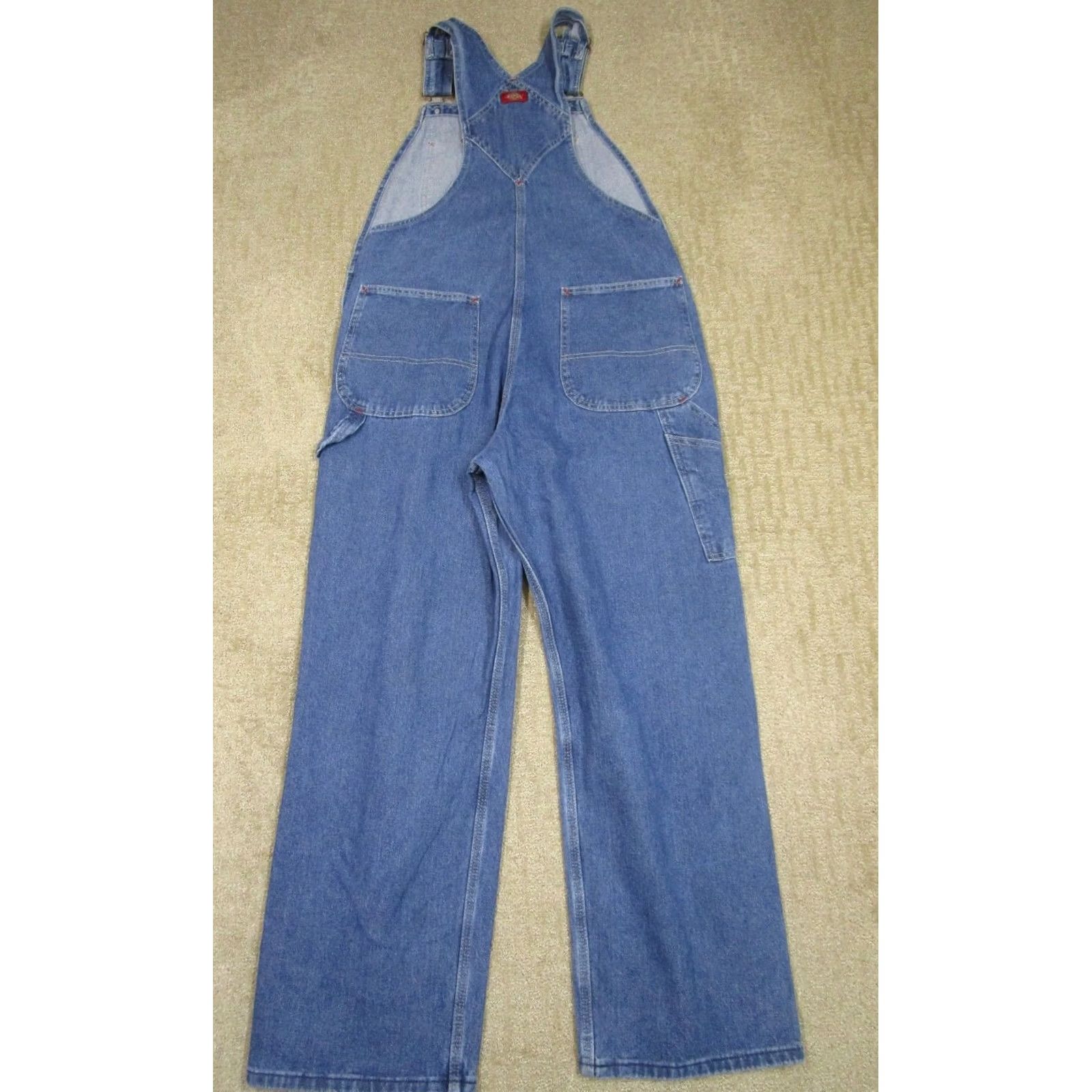Dickies Dickies Overalls Mens 34x30 Blue Denim Bib Workwear Carpenter Utility Farmer Jeans Size US 34 / EU 50 - 3 Thumbnail
