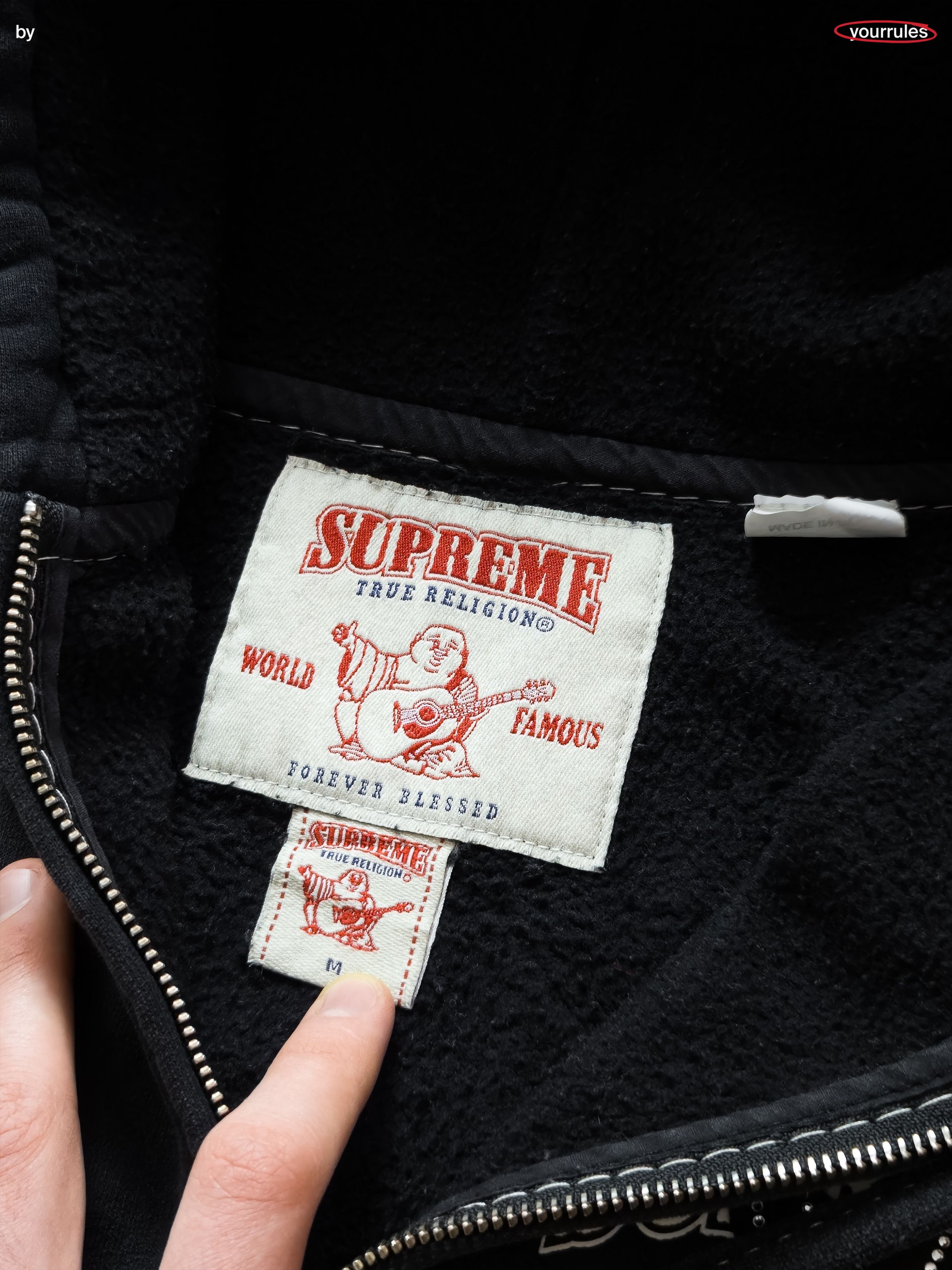 Supreme × True Religion Supreme x True Religion Zip-up hoodie (black) Size US M / EU 48-50 / 2 - 7 Thumbnail