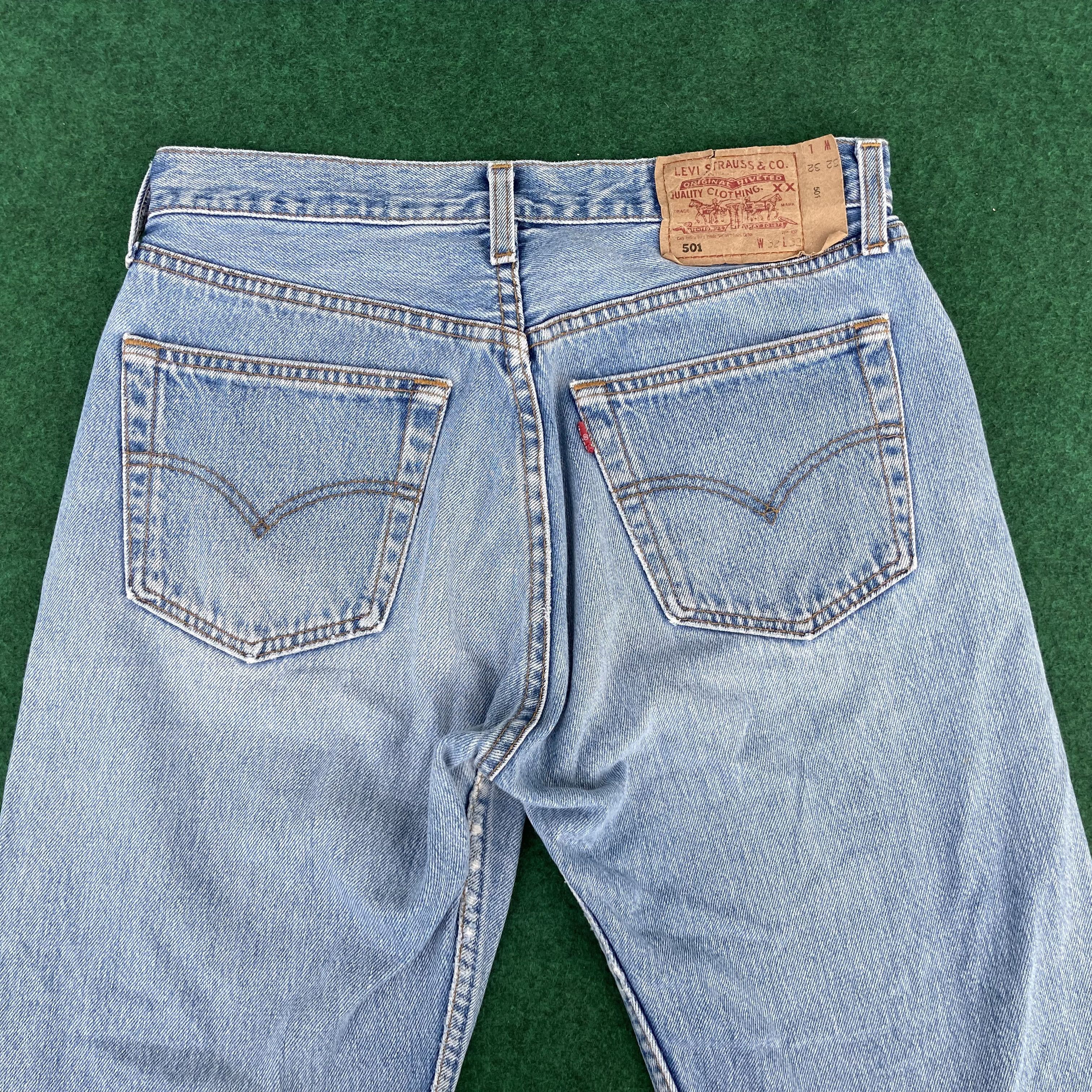 Levi's × Vintage Vtg Levis 501 Short Jorts Ripped Punk Grunge Jeans Size US 29 - 10 Thumbnail