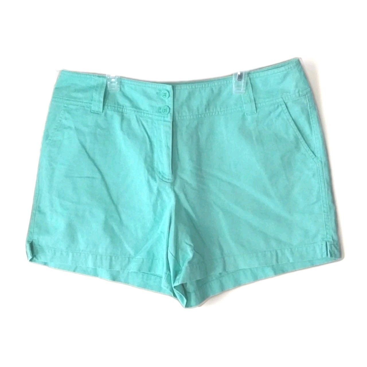 Other New York & Company Womens 12 Mint Green Shorts Khaki Casual Size 34" / US 12 / IT 48 - 1 Thumbnail
