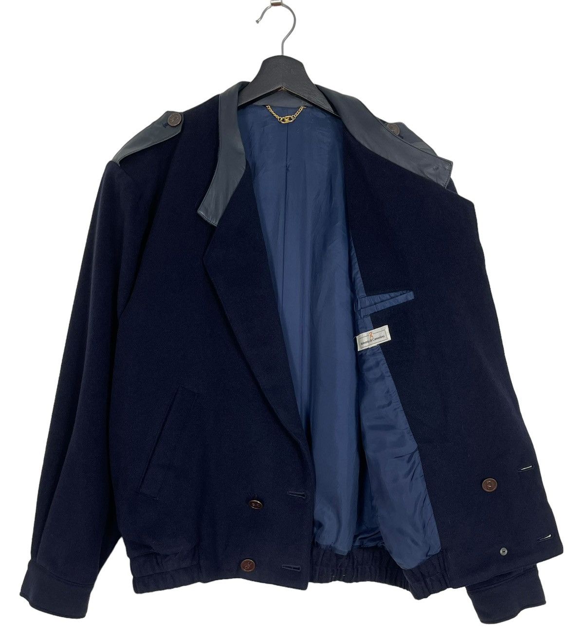 Roberta di Camerino 80s Vintage Roberta di Camerino Wool Leather Jacket Size US L / EU 52-54 / 3 - 9 Thumbnail