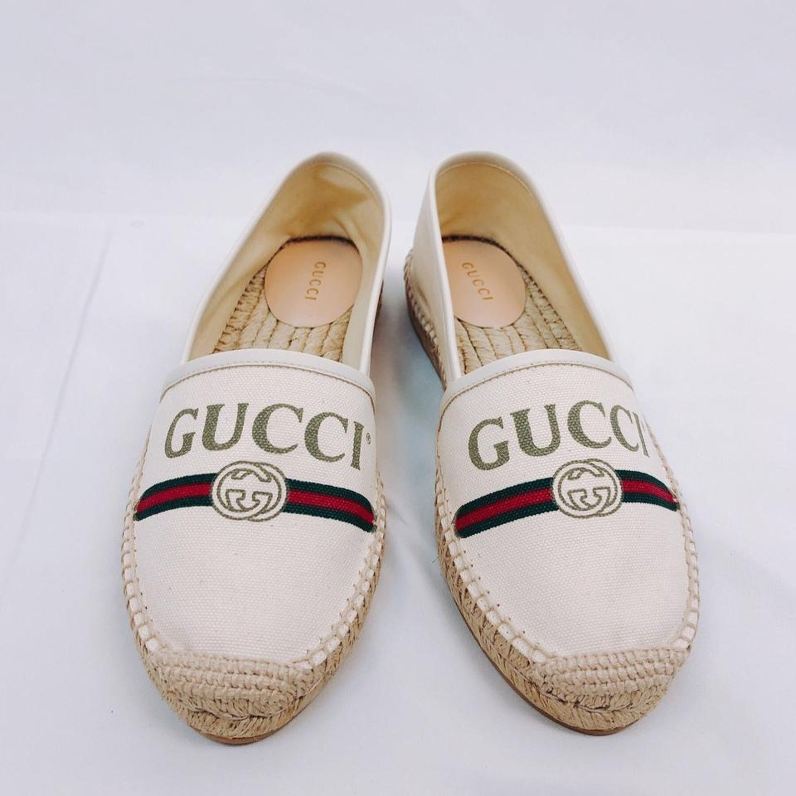 Gucci logo printed canvas espadrilles Size US 8.5 / IT 38.5 - 8 Thumbnail