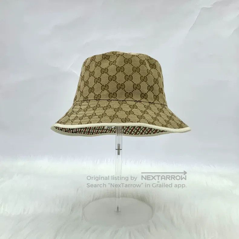 Gucci gucci SizeL Brown logo jacquard full print casual fisherman Size ONE SIZE - 1 Thumbnail