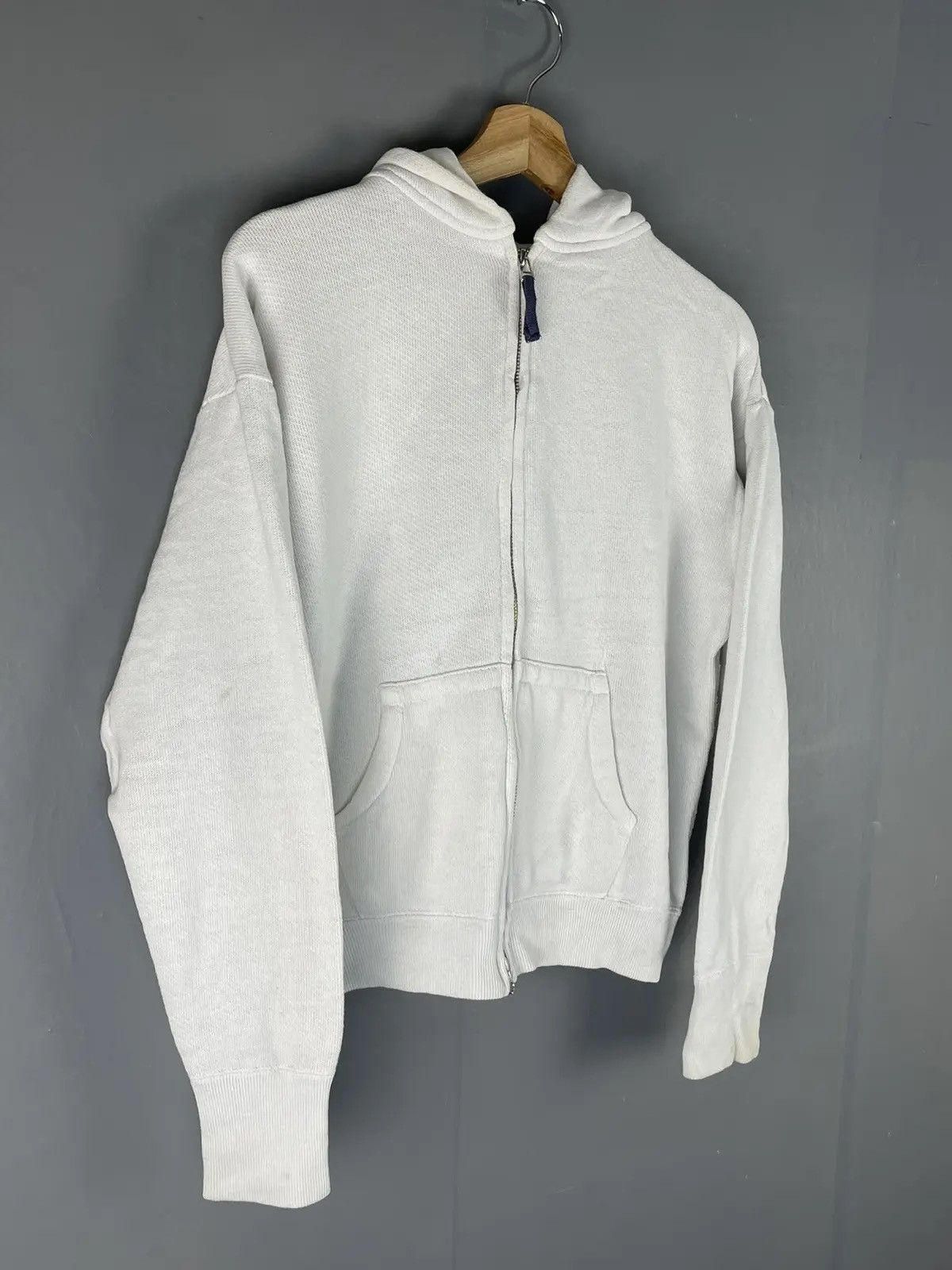 45rpm Vintage 45 RPM Studio Indigo Plain Zipper Hoodie Size US S / EU 44-46 / 1 - 4 Thumbnail