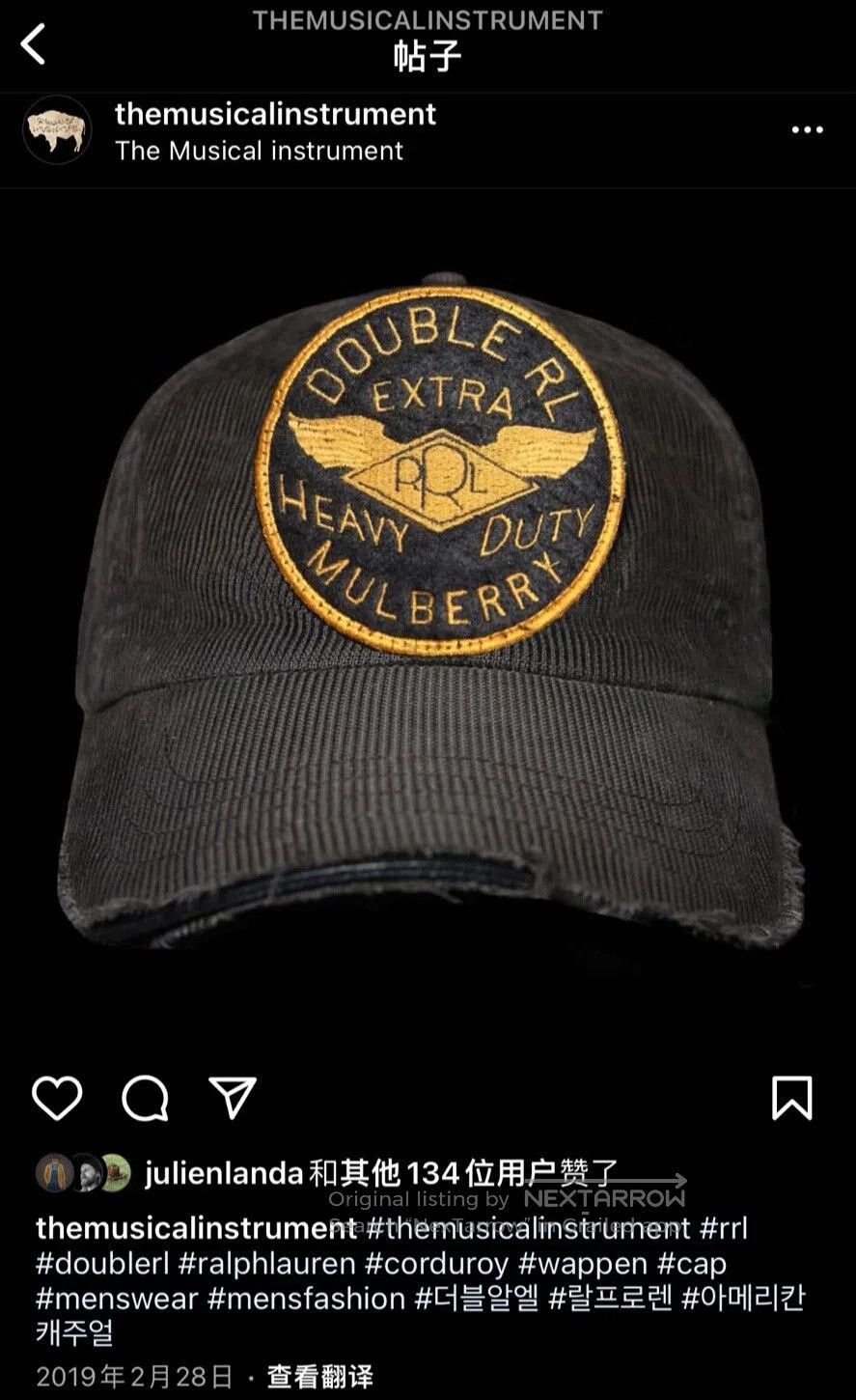 Double RL Ralph Lauren Corduroy Cap.