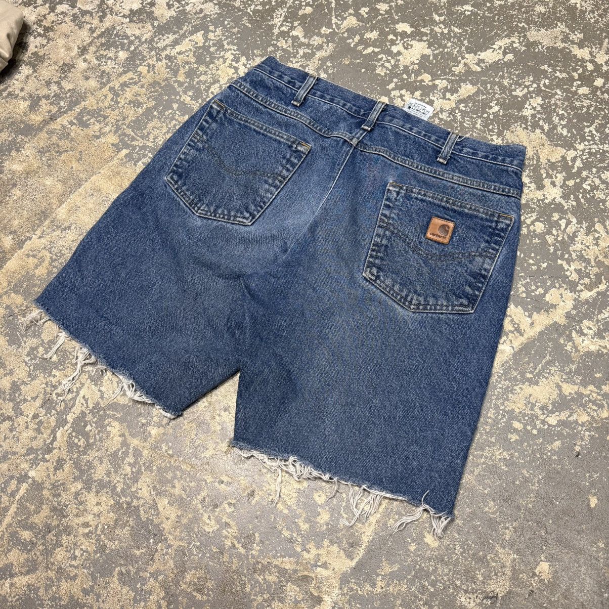 Carhartt Vintage Carhartt Denim Cut Off Workwear Shorts Jorts Size US 34 / EU 50 - 2 Thumbnail