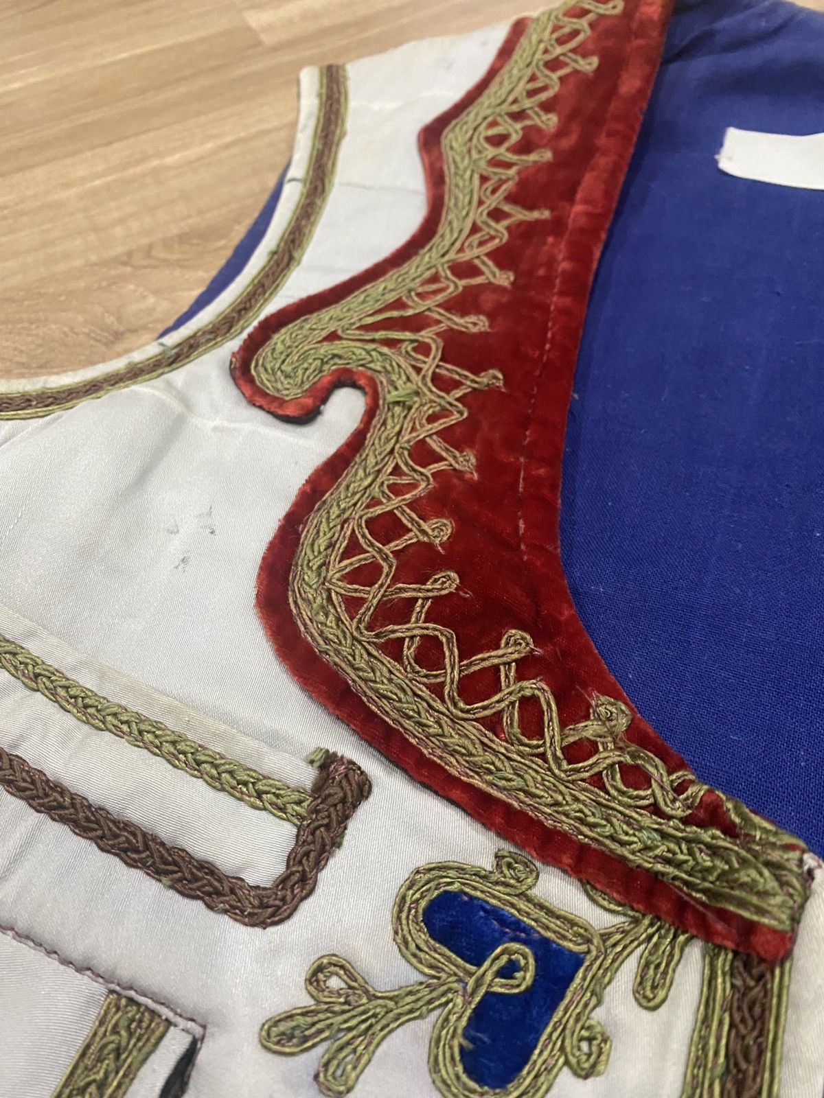 Vintage Vintage Ottoman Turkish Embroidered Velvet Vest Handcrafted Size US M / EU 48-50 / 2 - 7 Thumbnail