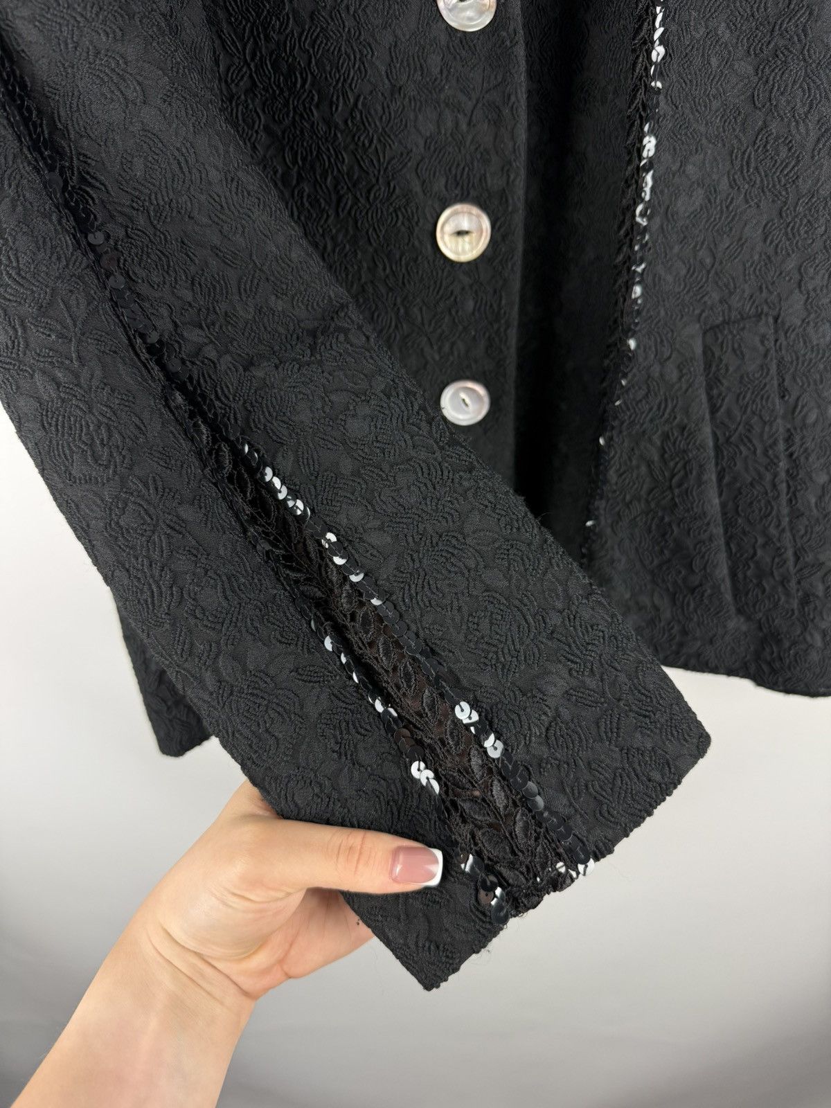 Dolce & Gabbana Dolce & Gabbana Ladies Lace Trim Blazer Jacket Size 32 / 46 Size L / US 10 / IT 46 - 11 Thumbnail